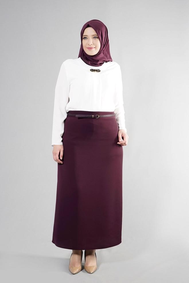 Vêtements hijab PRUNE 6866 Baklava Tesettür Etek 44/52 TEK42 - ALVİNA