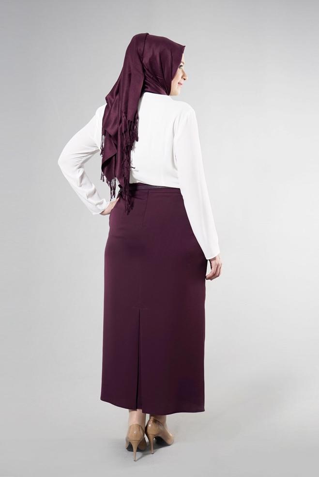 Vêtements hijab PRUNE 6866 Baklava Tesettür Etek 44/52 TEK42 - ALVİNA