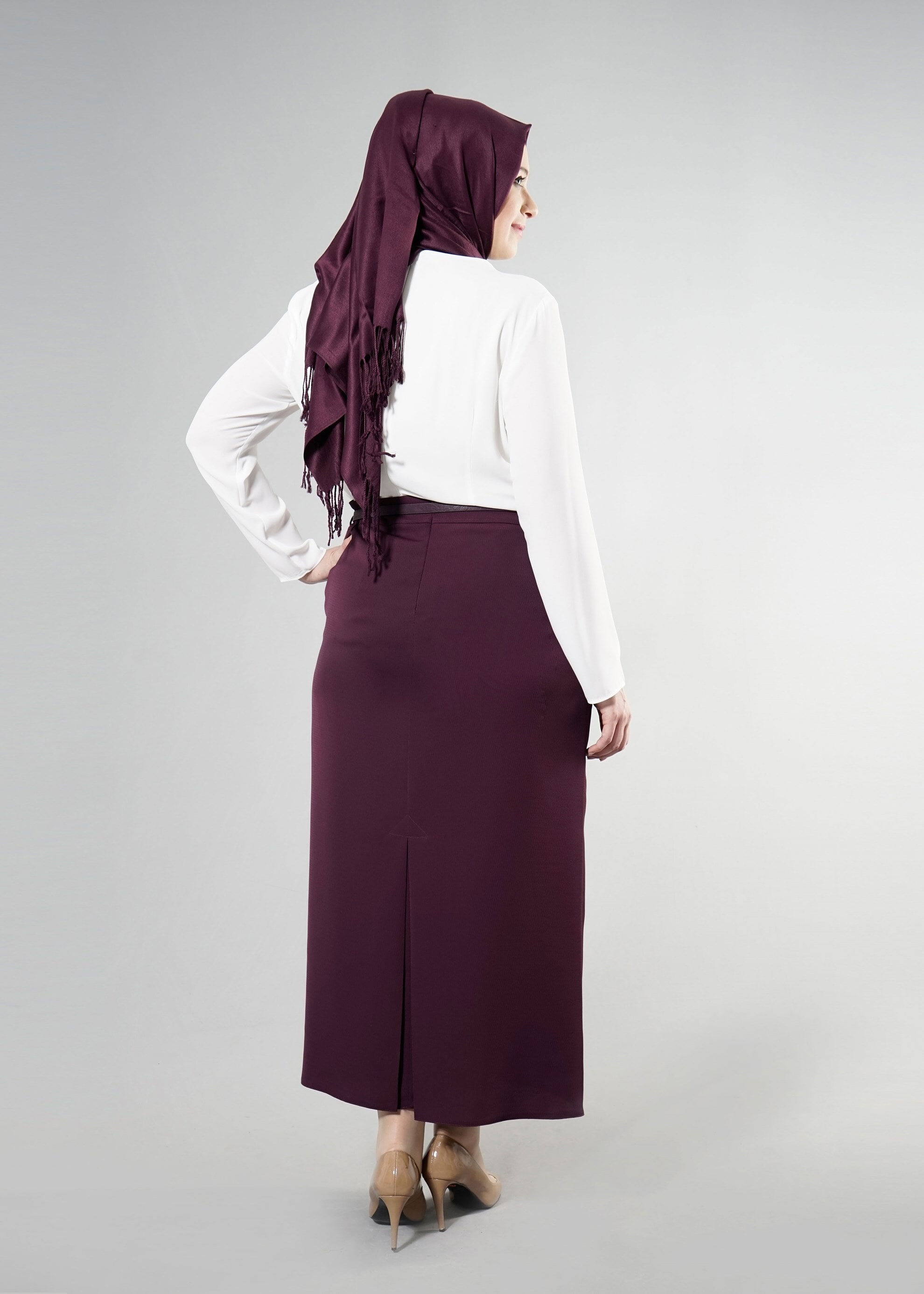 Tesettür giyim MÜRDÜM 6866 Baklava Tesettür Etek 44/52 TEK42