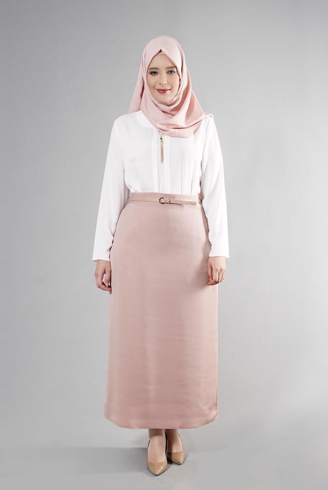 Vêtements hijab POUDRE 6866 Baklava Tesettür Etek 44/52 TEK42 - ALVİNA