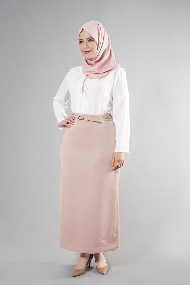 Vêtements hijab POUDRE 6866 Baklava Tesettür Etek 44/52 TEK42 - ALVİNA