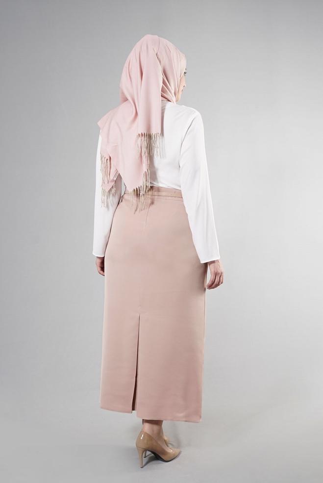 Vêtements hijab POUDRE 6866 Baklava Tesettür Etek 44/52 TEK42 - ALVİNA