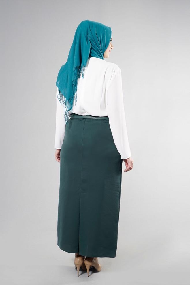 Vêtements hijab VERT 6866 Baklava Tesettür Etek 44/52 TEK42 - ALVİNA