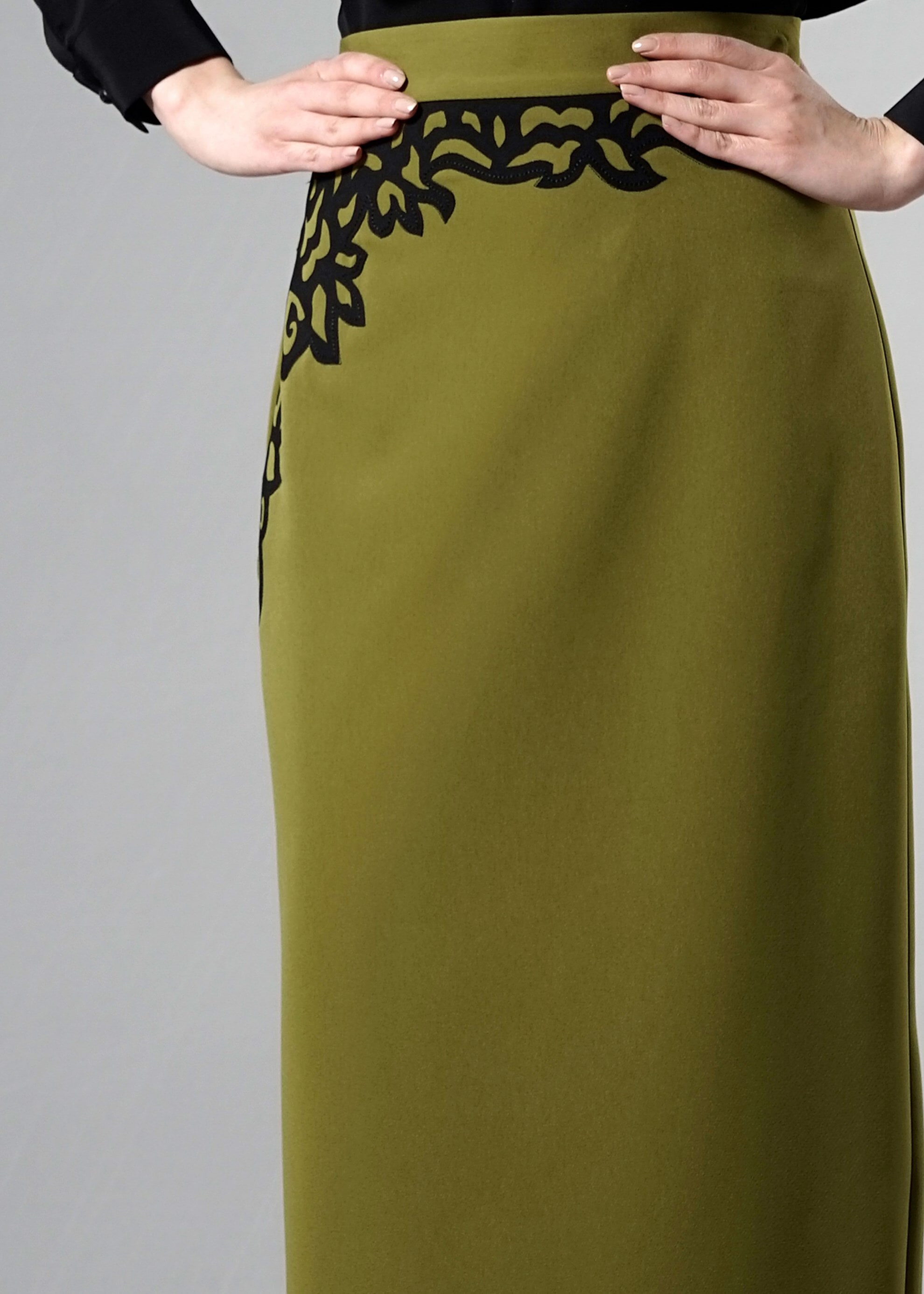 Tesettür giyim YEŞİL 6871 Dilma Tesettür 43551 Etek 38/44