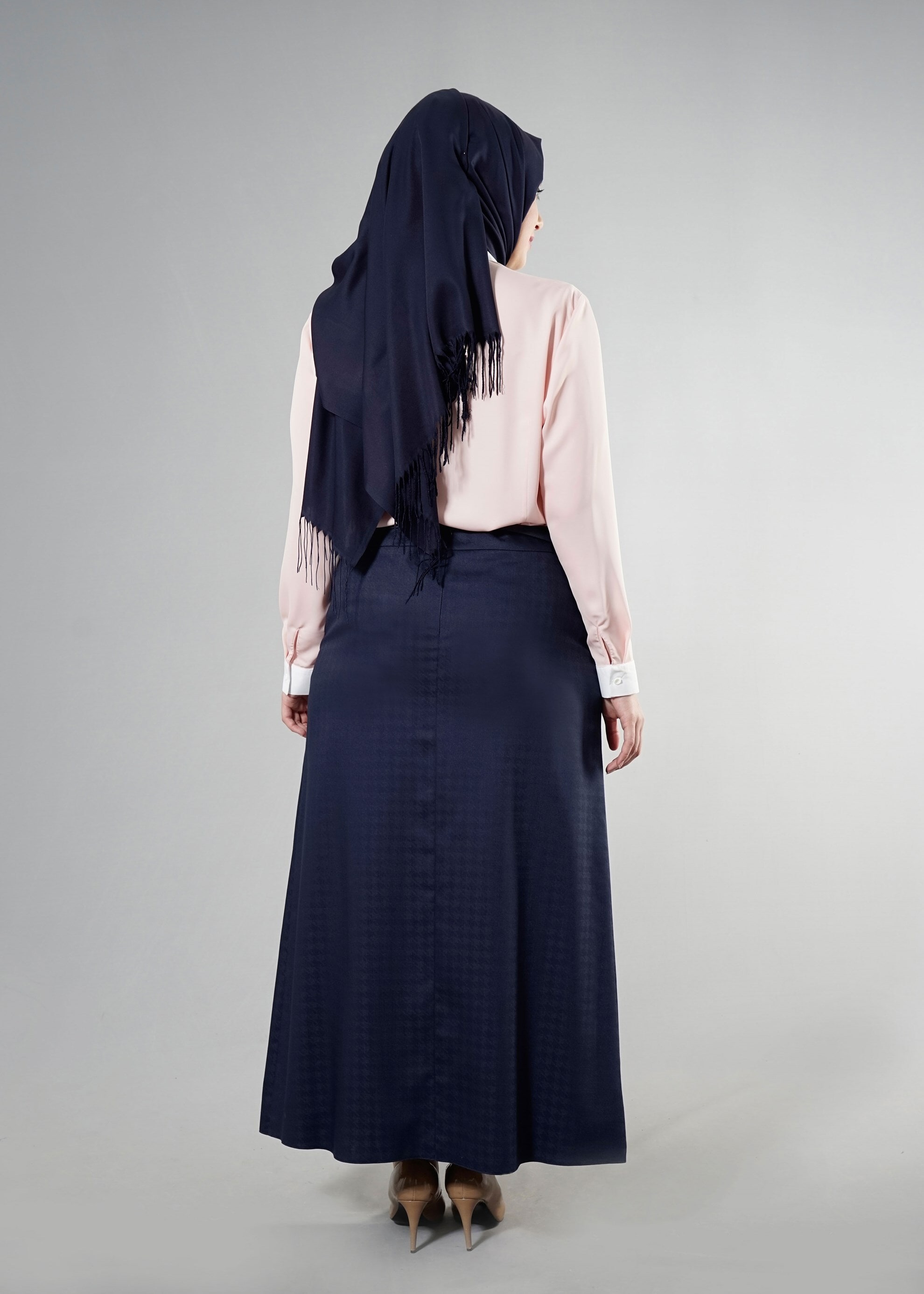 Tesettür giyim LACİVERT 6872 Estela Tesettür Etek 10300 ETEK 42/52 TEK40