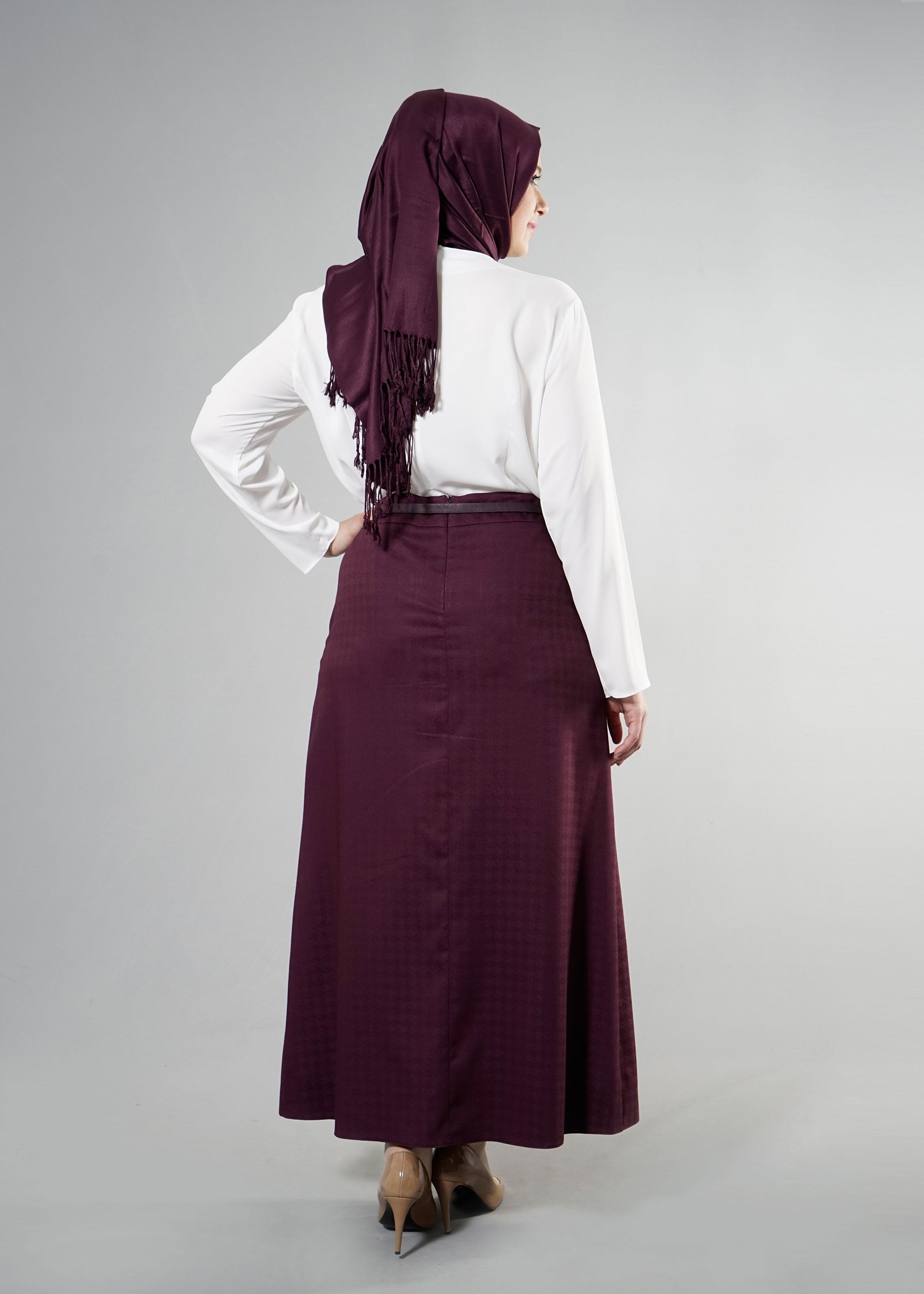 Tesettür giyim MÜRDÜM 6872 Estela Tesettür Etek 10300 ETEK 42/52 TEK40