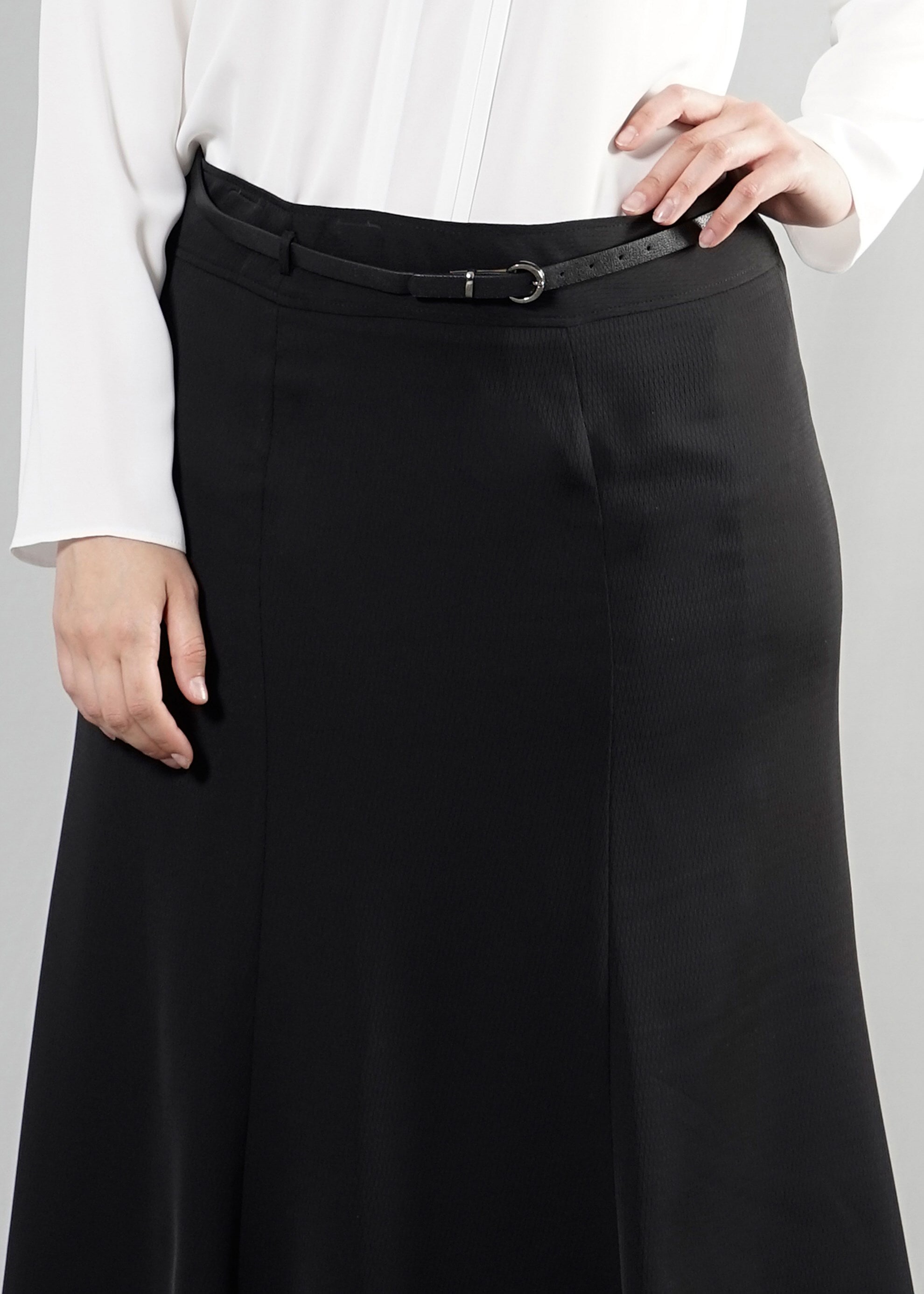 Tesettür giyim SİYAH 6873 Baklava Tesettür Etek 44/52 TEK42