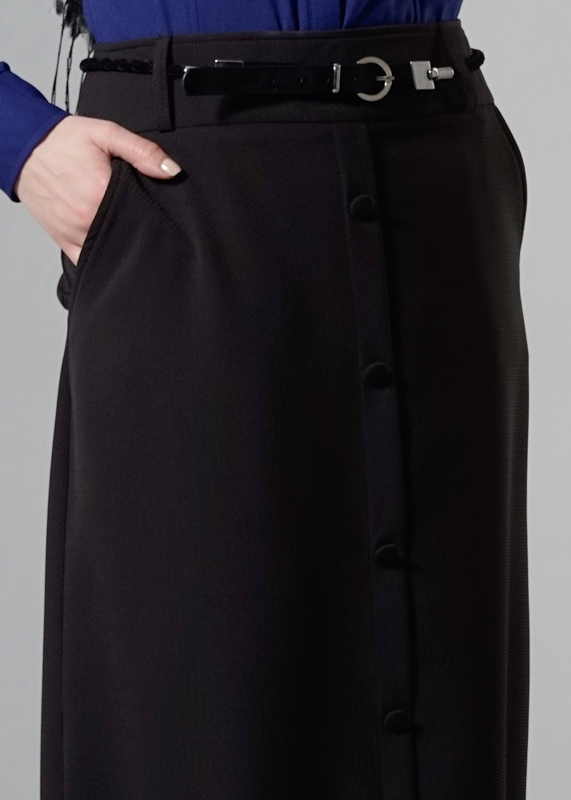 Tesettür giyim SİYAH 6877 Masal Tesettür Etek 38/46 TEK40