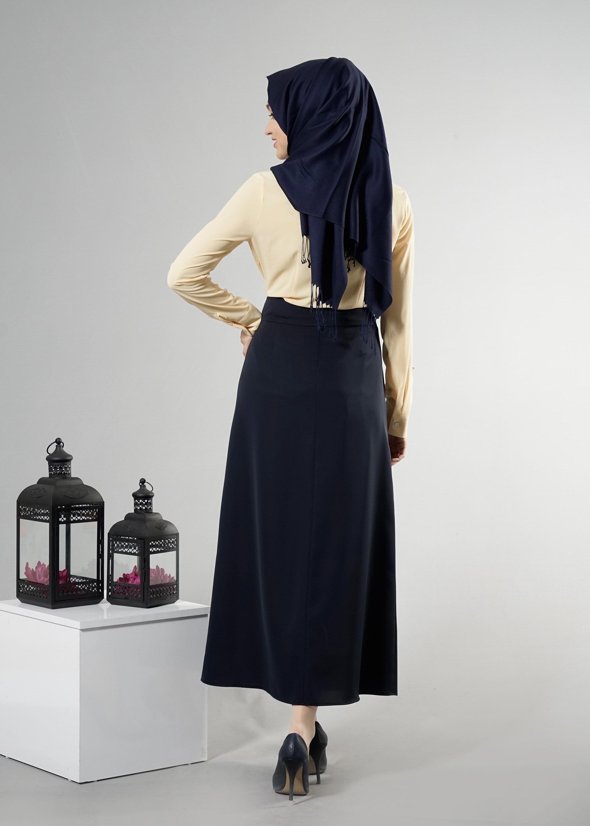 Tesettür giyim LACİVERT 6878 Elite Tesettür 11620 Etek 40/48 TEK38