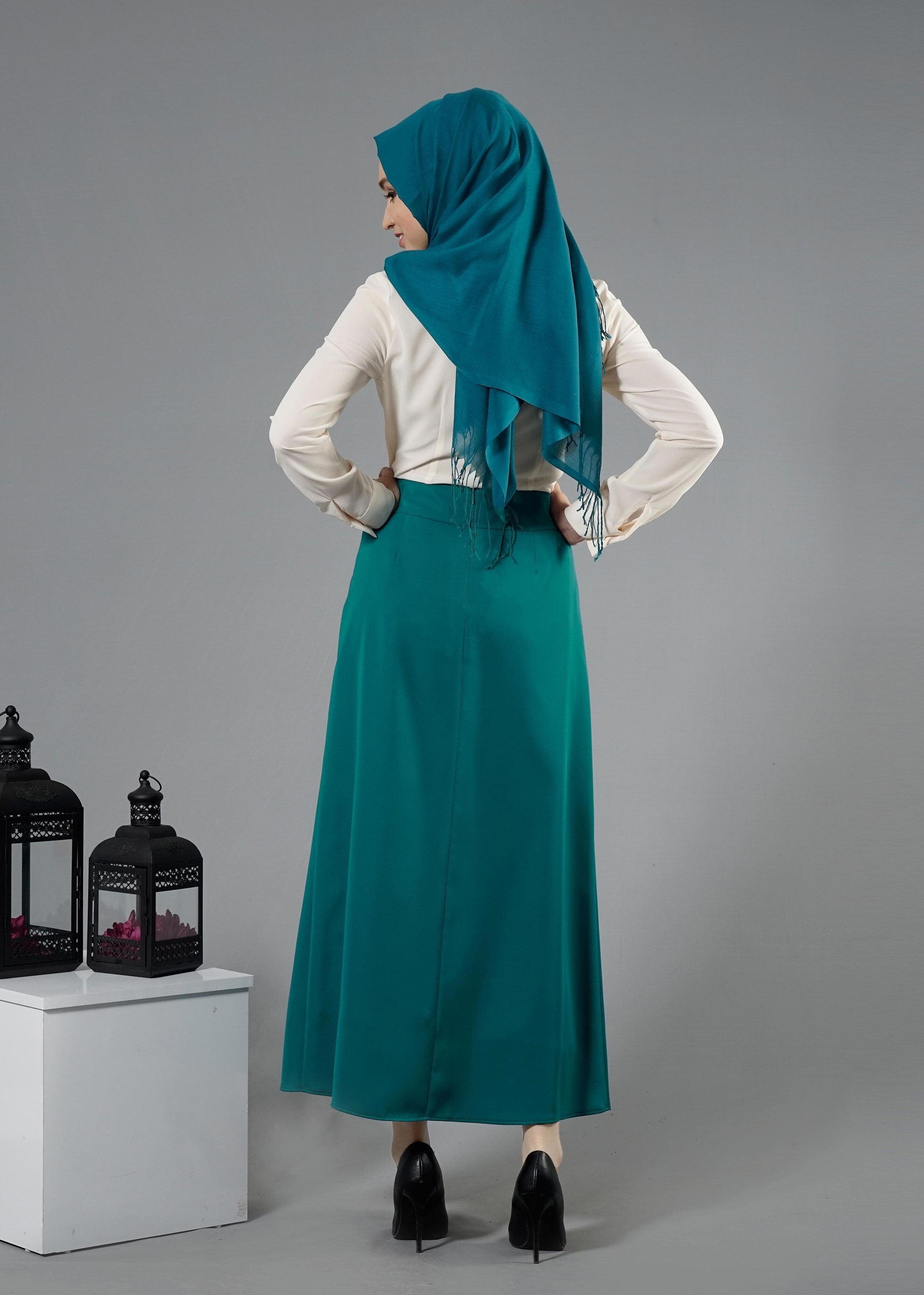 Tesettür giyim MAVİ 6878 Elite Tesettür 11620 Etek 40/48 TEK38