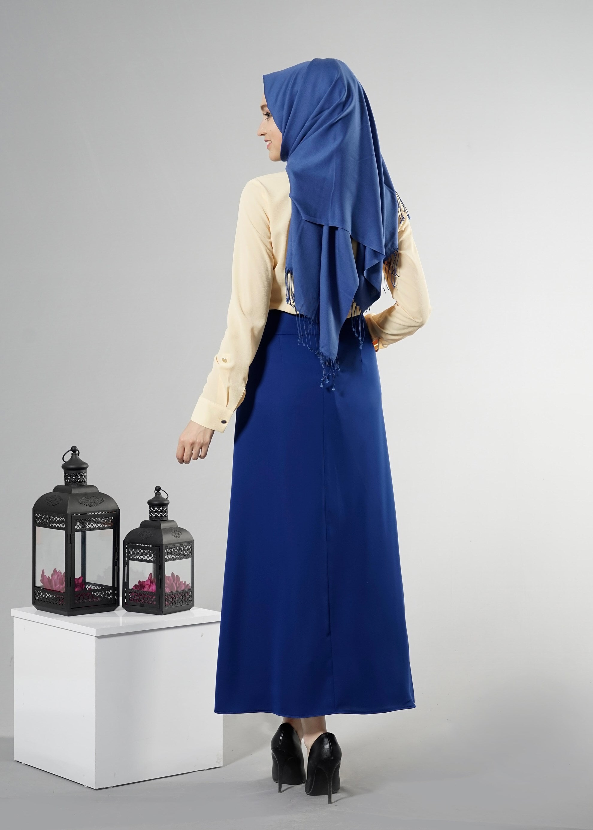 Tesettür giyim LACİVERT 6878 Elite Tesettür 11620 Etek 40/48 TEK38