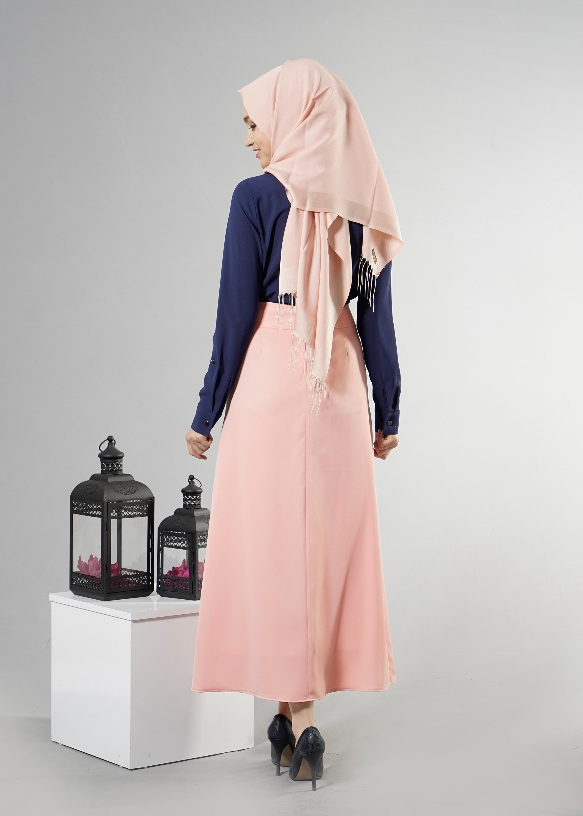 Tesettür giyim PUDRA 6878 Elite Tesettür 11620 Etek 40/48 TEK38