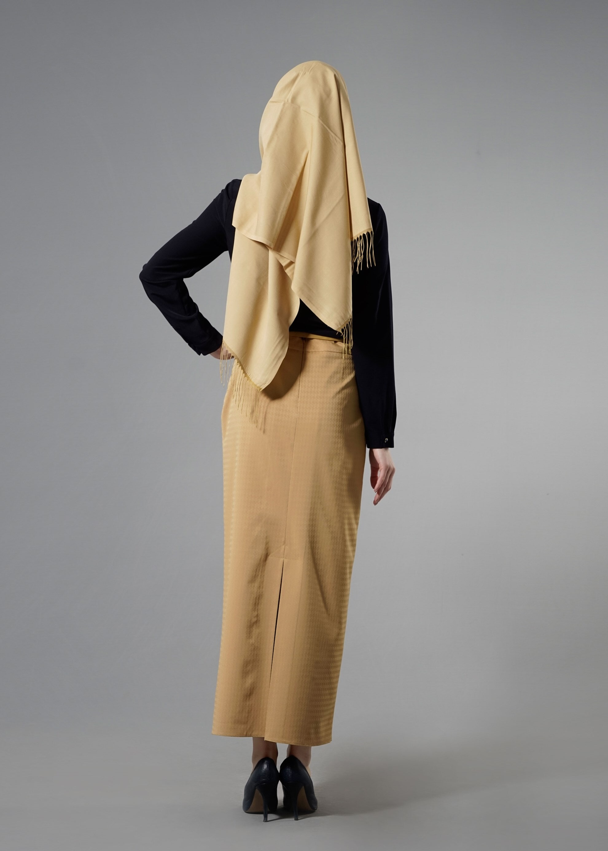 Tesettür giyim SARI 6881 GÖRKEM ETEK 38/48 TEK40