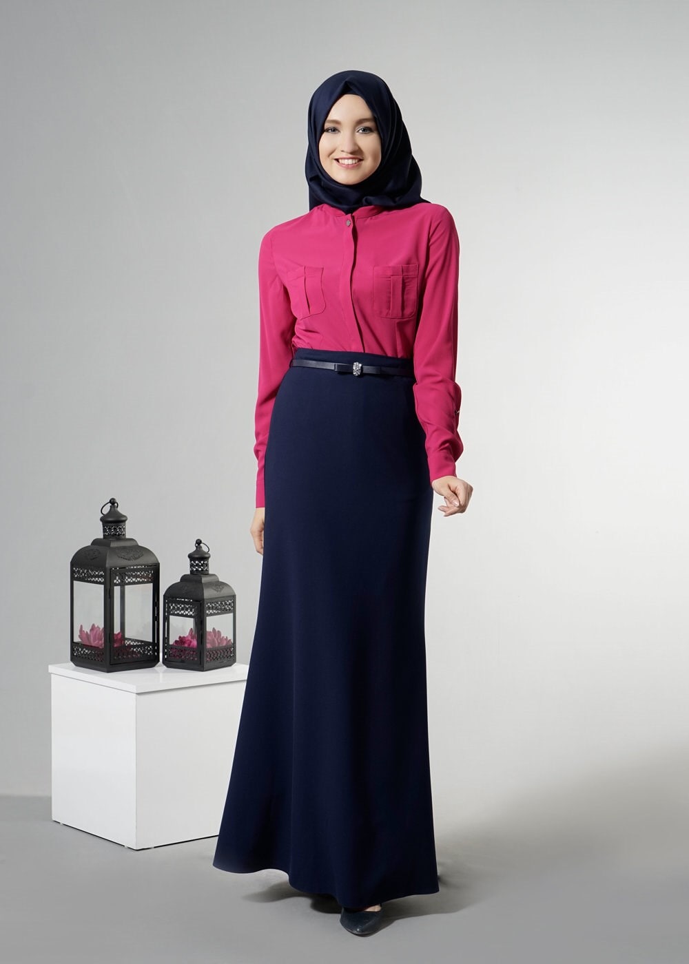 Tesettür giyim LACİVERT 6882 Camilia Tesettür Etek 36/44(38-40) TEK42