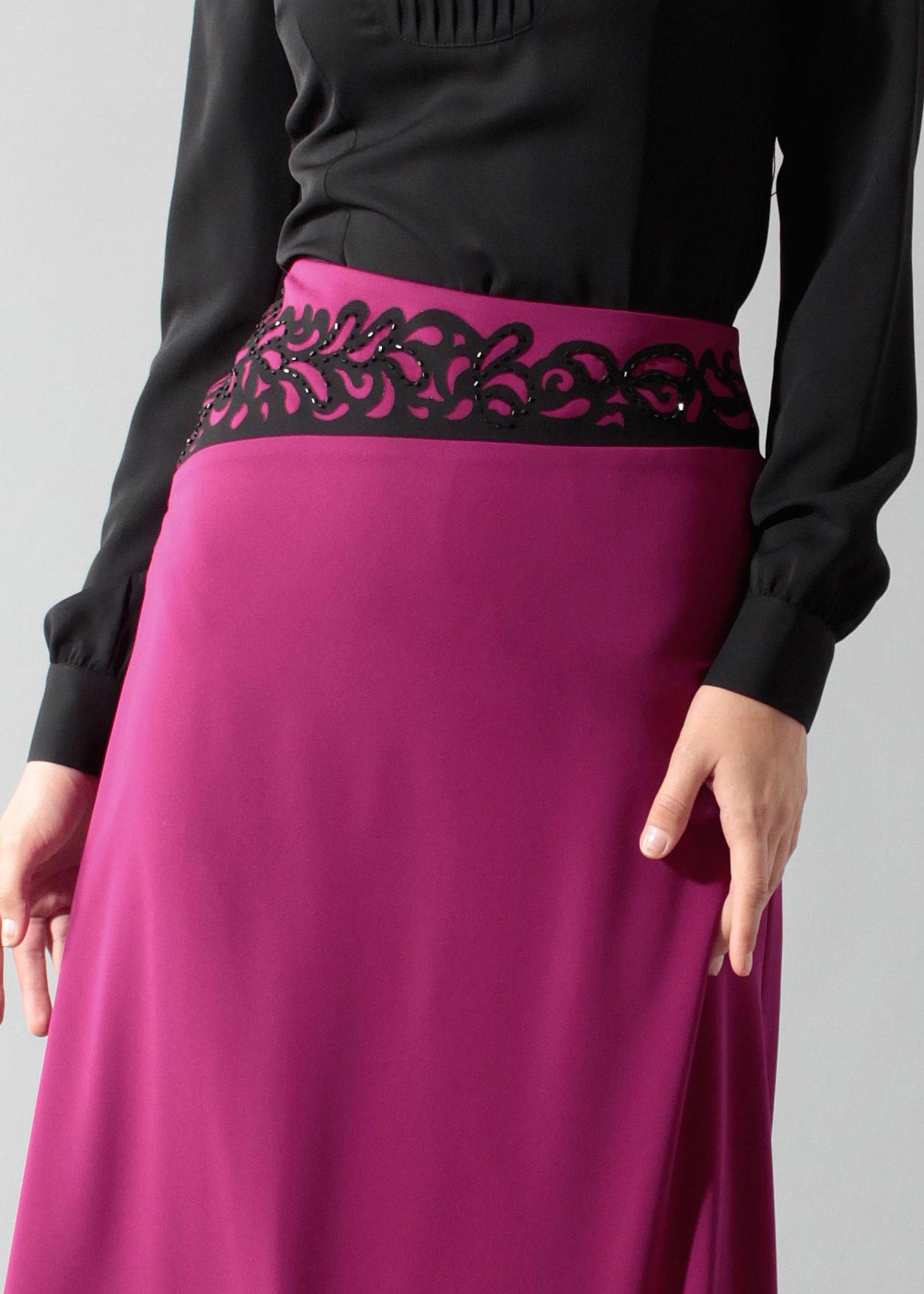 Tesettür giyim FUŞYA 6883 Virona Tesettür Etek 38/44 TEK40