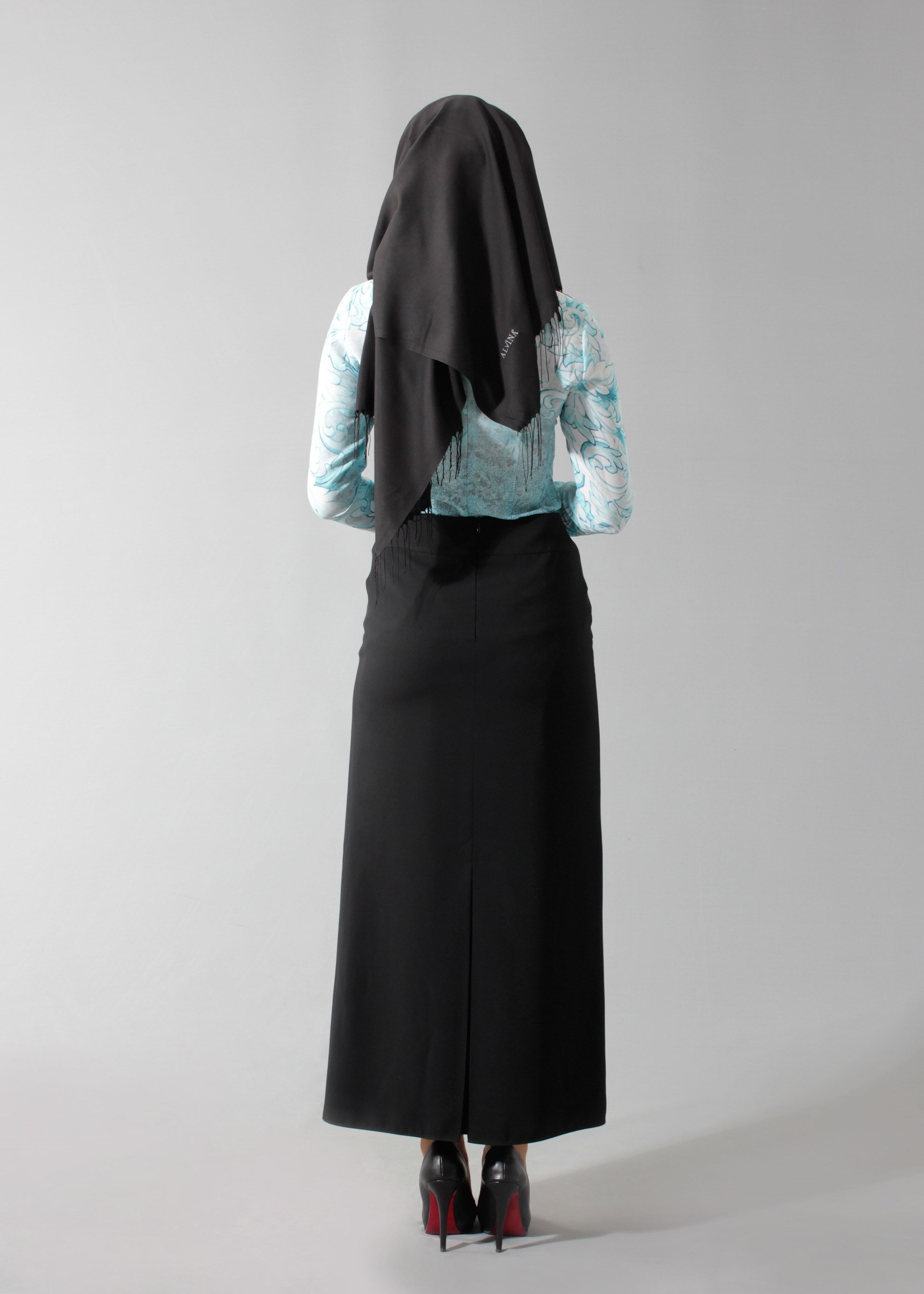 Tesettür giyim SİYAH 6884 Mypoll Tesettür Etek 40/48 TEK38