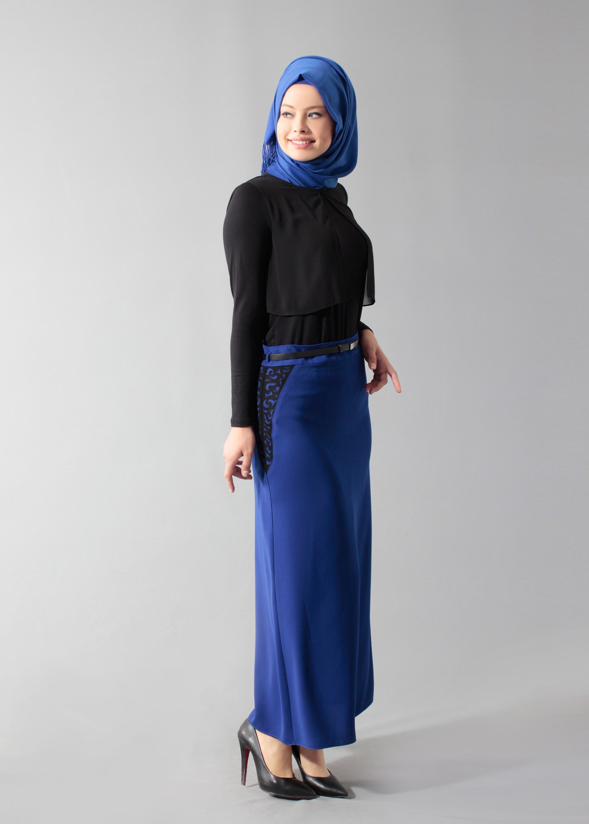 Tesettür giyim LACİVERT 6885 Maral Tesettür 5985 Etek 38/46 TEK40