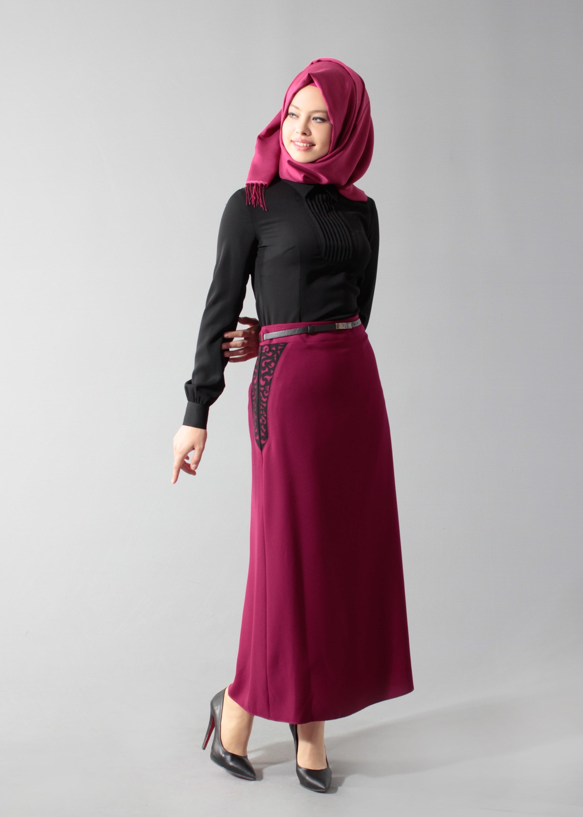 Tesettür giyim MOR 6885 Maral Tesettür 5985 Etek 38/46 TEK40