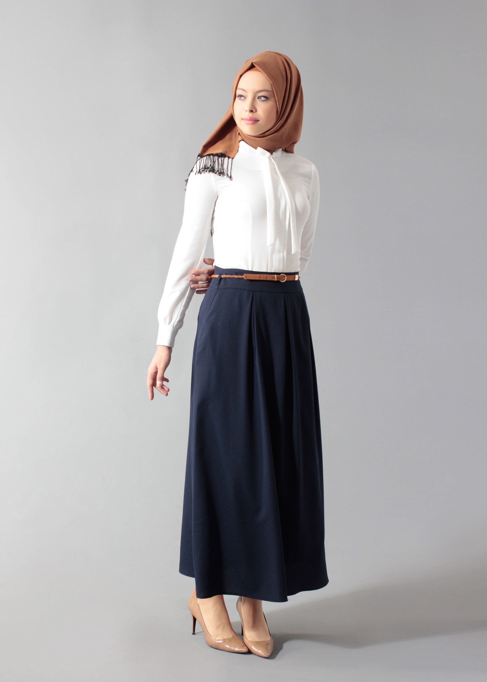 Tesettür giyim LACİVERT 6888 Nora Tesettür Etek 36/44