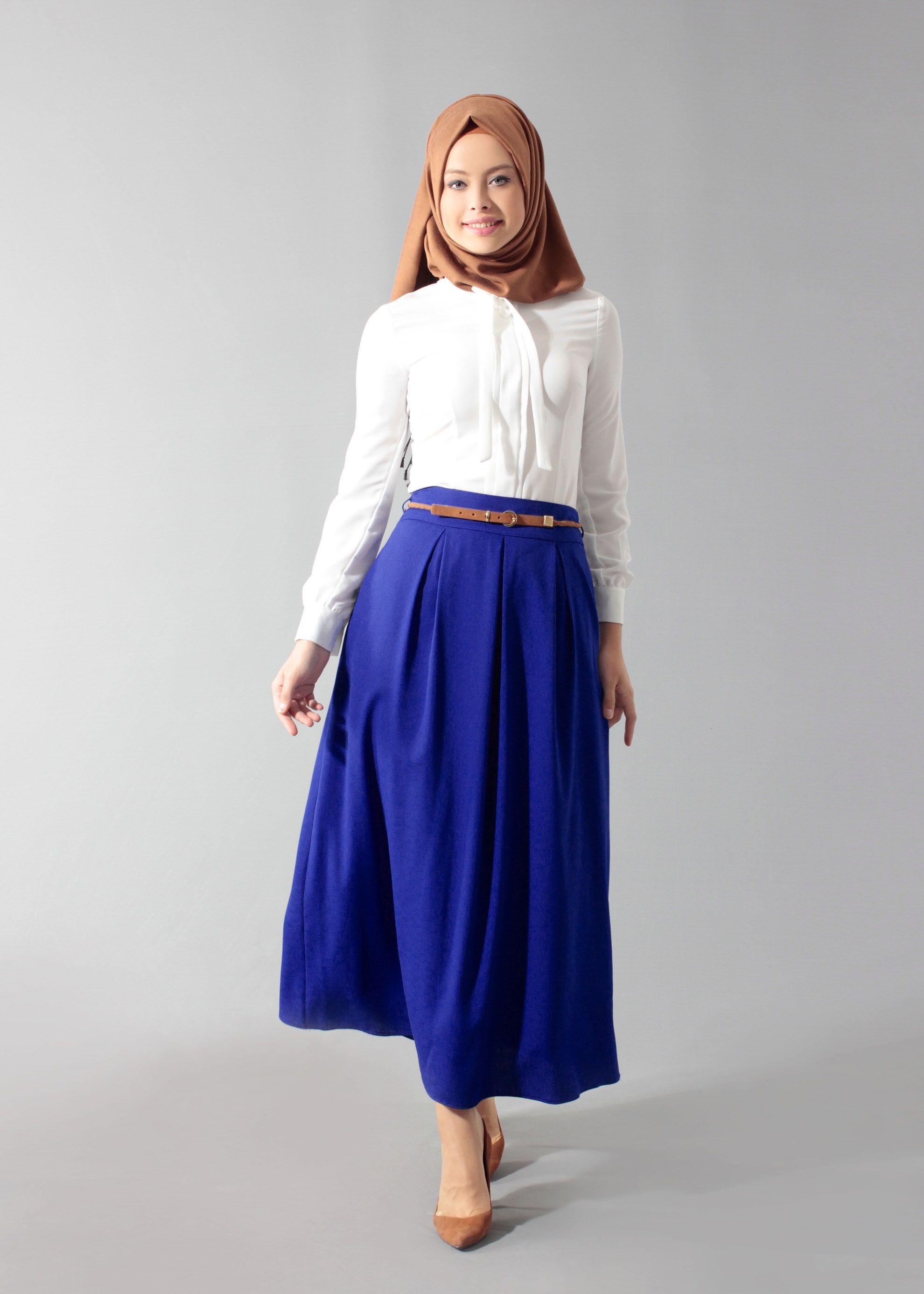 Tesettür giyim LACİVERT 6888 Nora Tesettür Etek 36/44