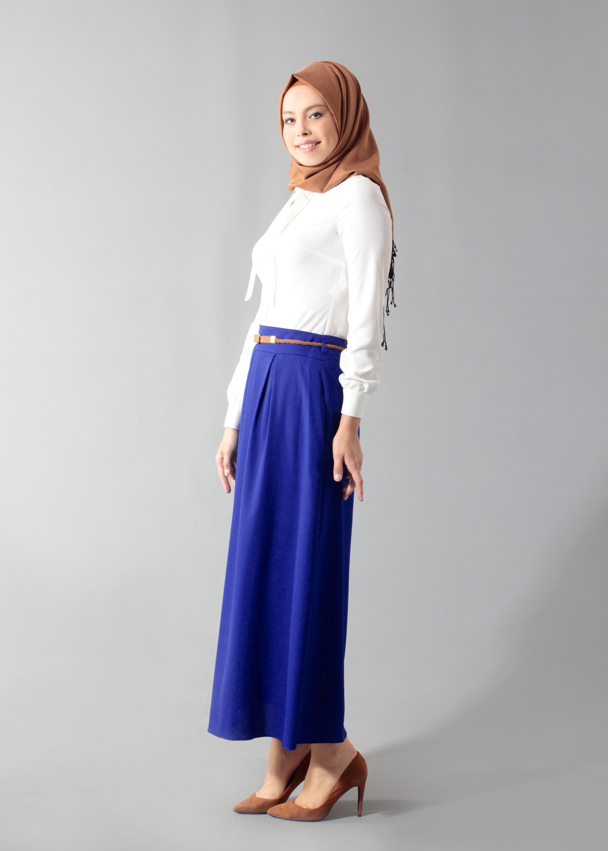 Tesettür giyim LACİVERT 6888 Nora Tesettür Etek 36/44
