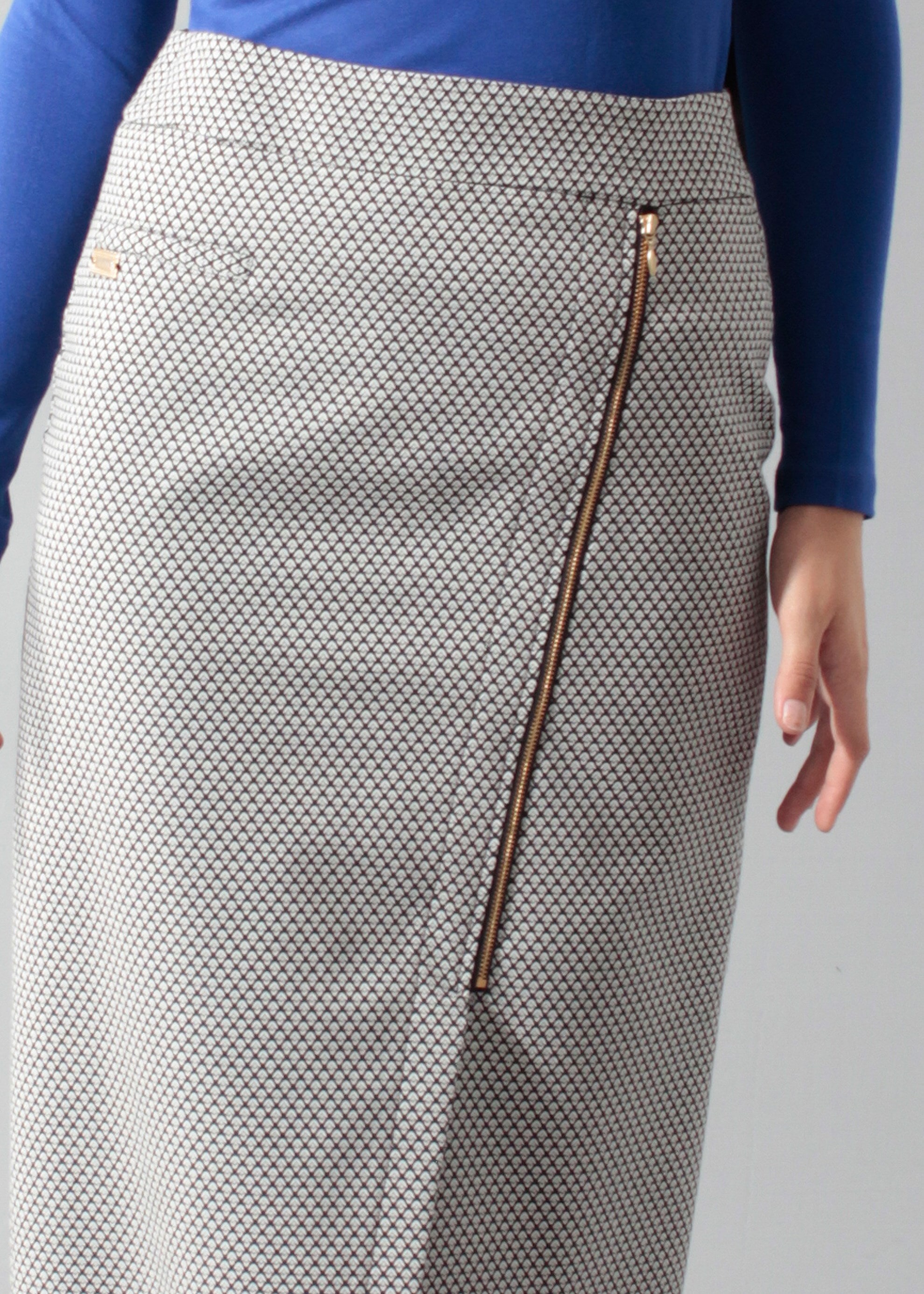 Tesettür giyim SİYAH 6890 Jakar Tesettür Etek 38/46