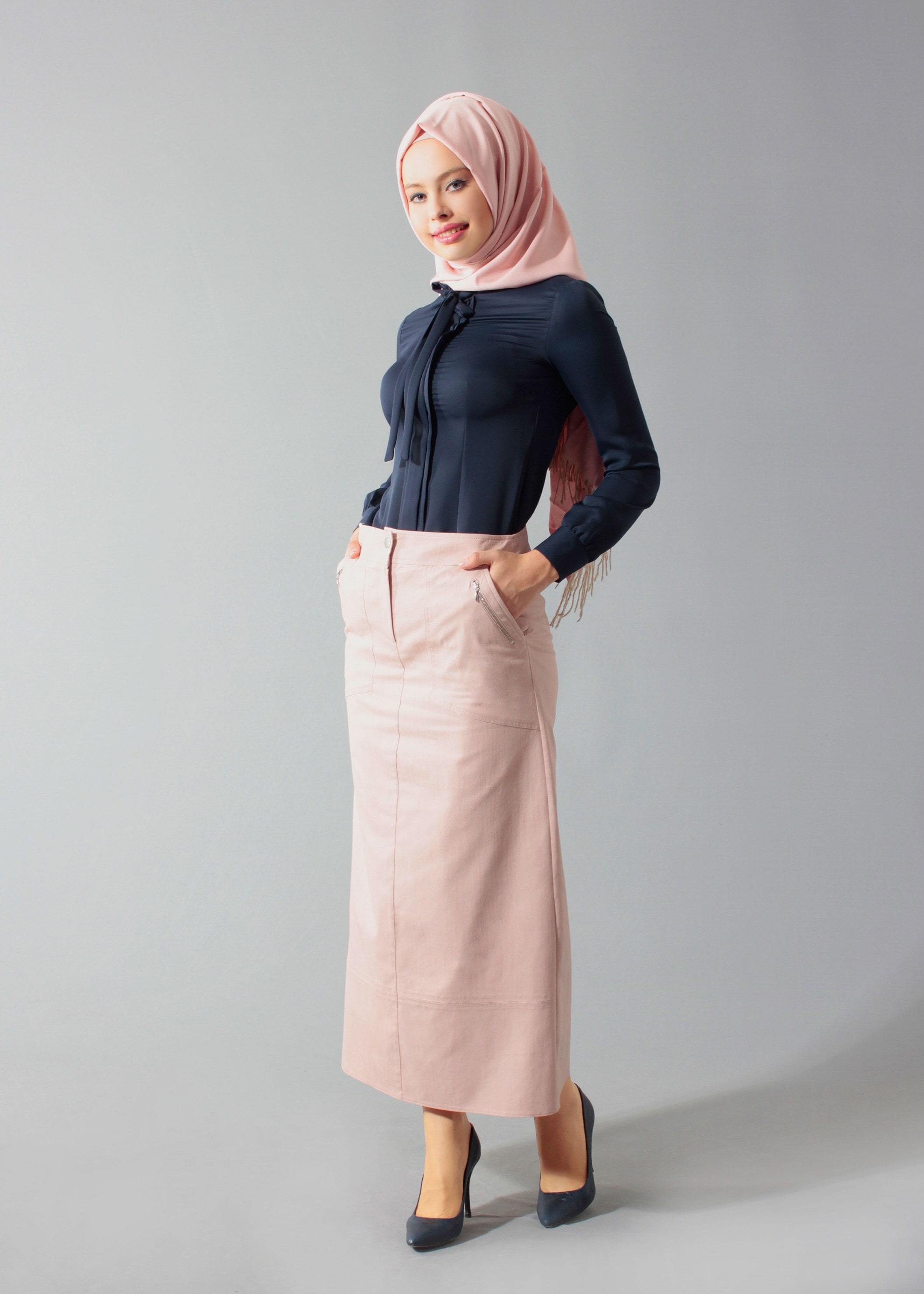 Tesettür giyim PUDRA 6891 Owen 553 Tesettür Etek 38/46 TEK40