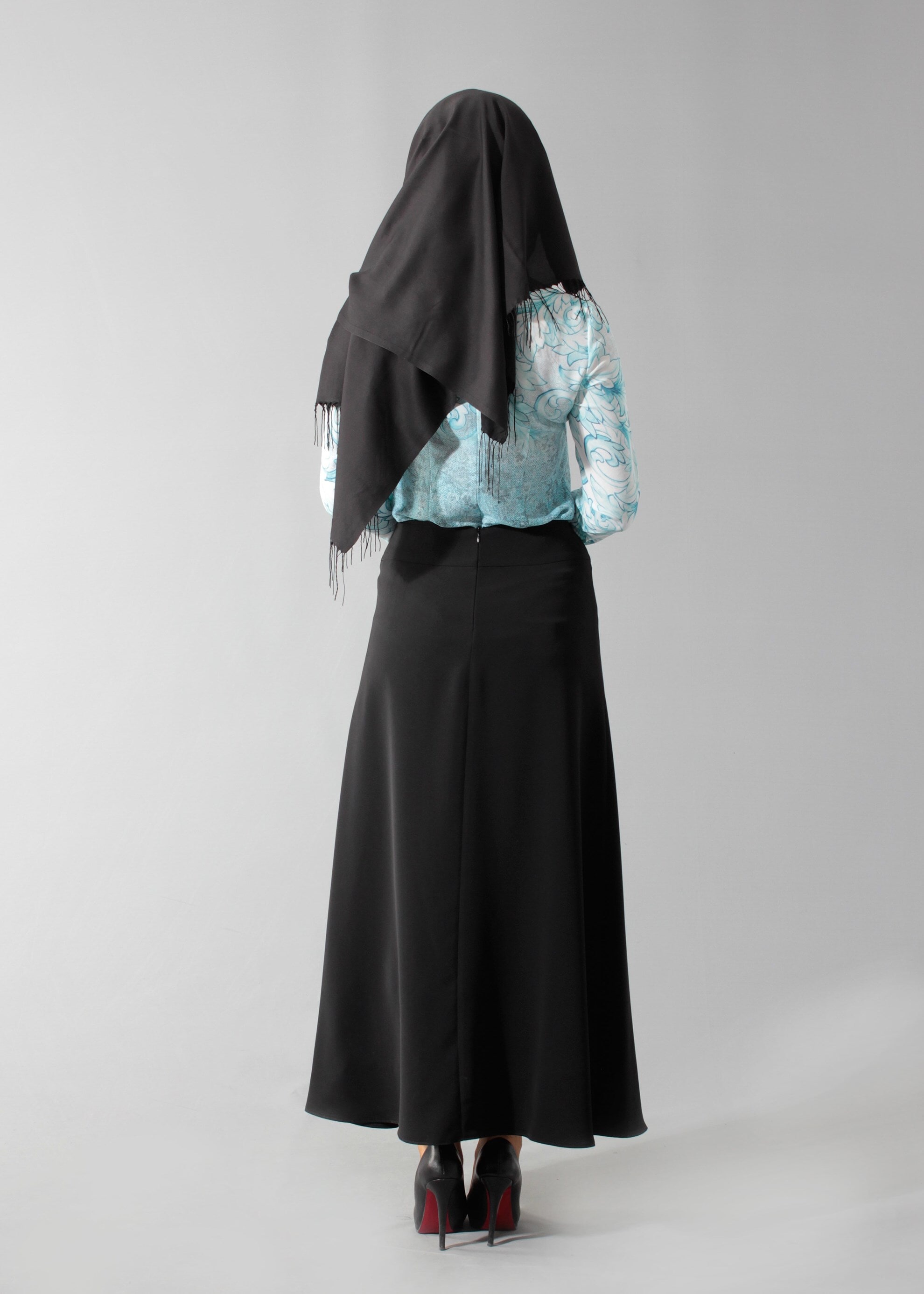 Tesettür giyim SİYAH 6893 Kiwon Tesettür Etek 38/46 TEK40