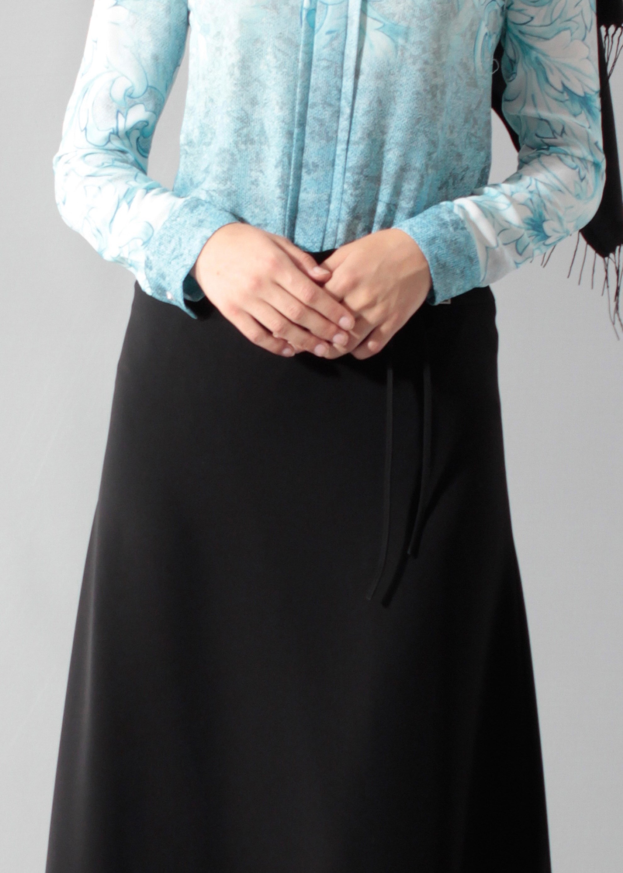 Tesettür giyim SİYAH 6893 Kiwon Tesettür Etek 38/46 TEK40