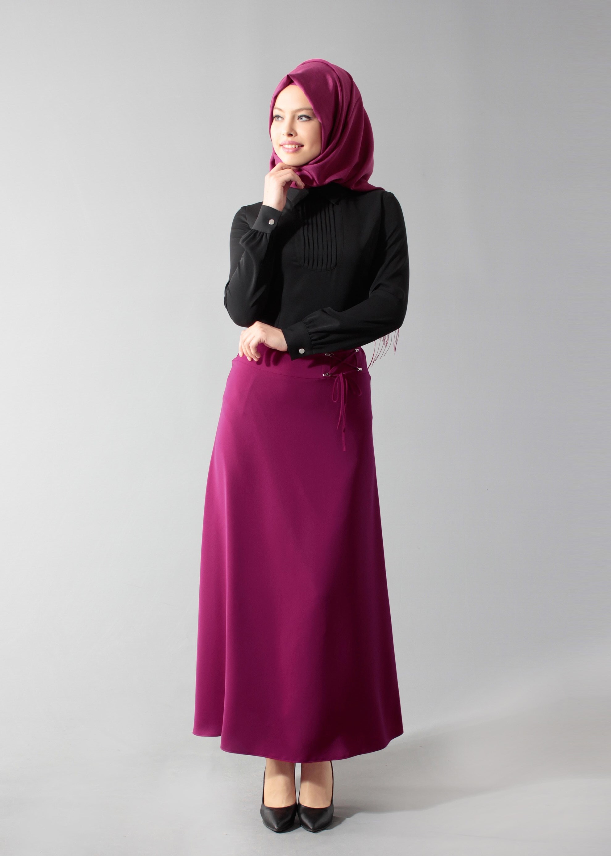 Tesettür giyim MOR 6893 Kiwon Tesettür Etek 38/46 TEK40