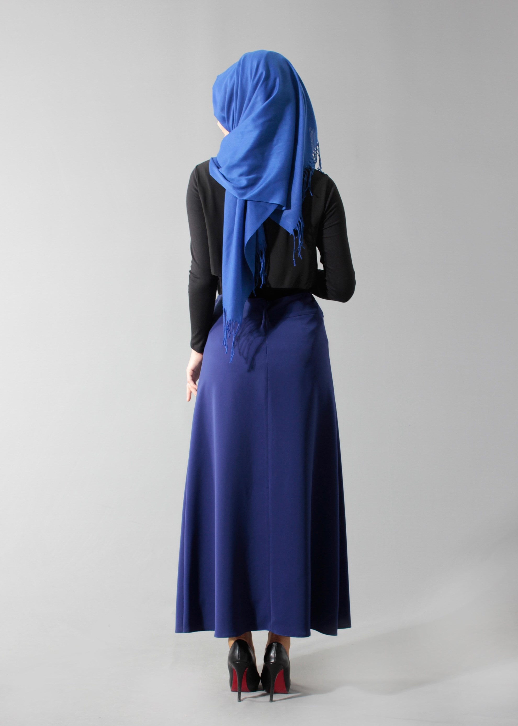 Tesettür giyim MAVİ 6893 Kiwon Tesettür Etek 38/46 TEK40