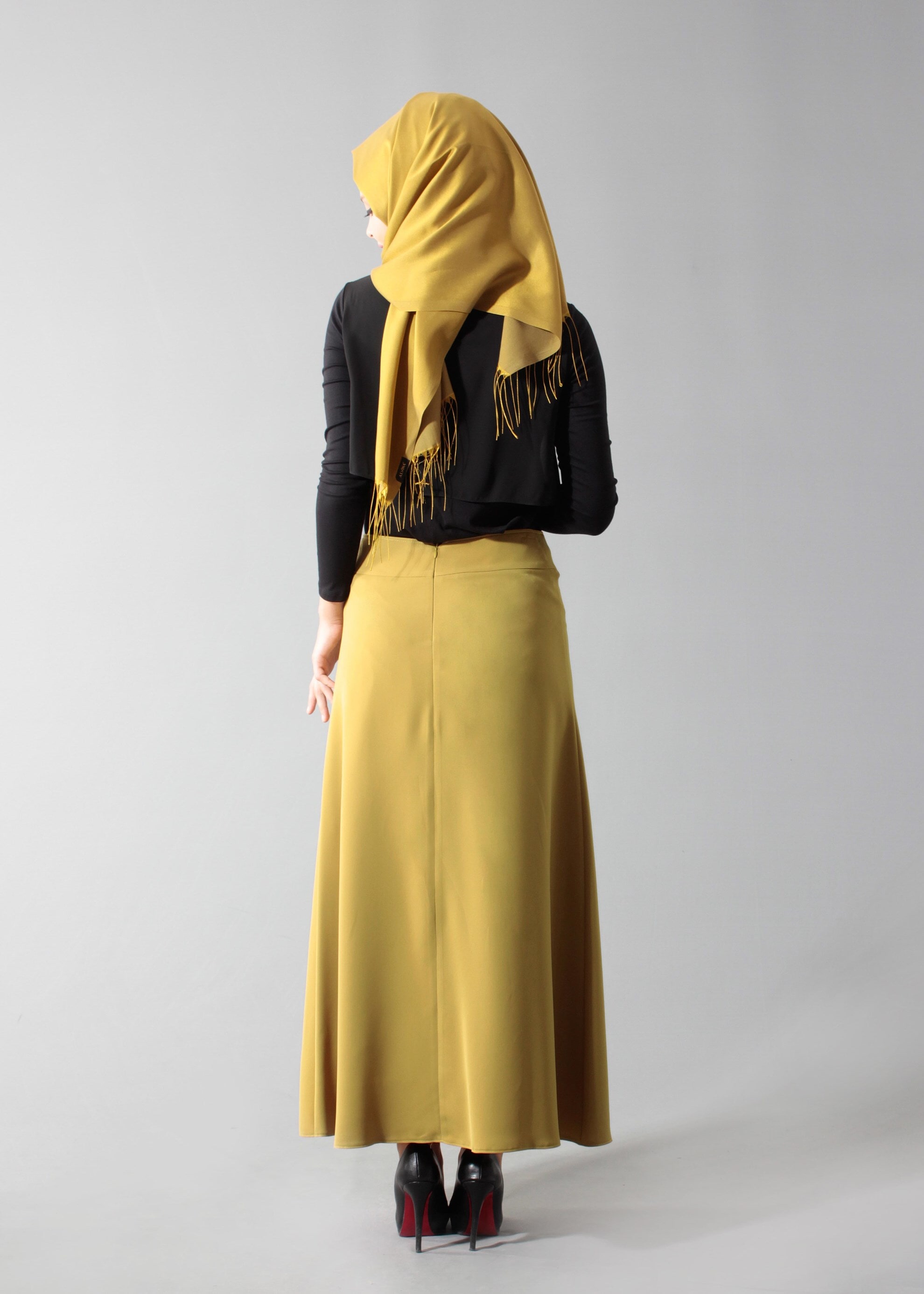 Tesettür giyim YEŞİL 6893 Kiwon Tesettür Etek 38/46 TEK40