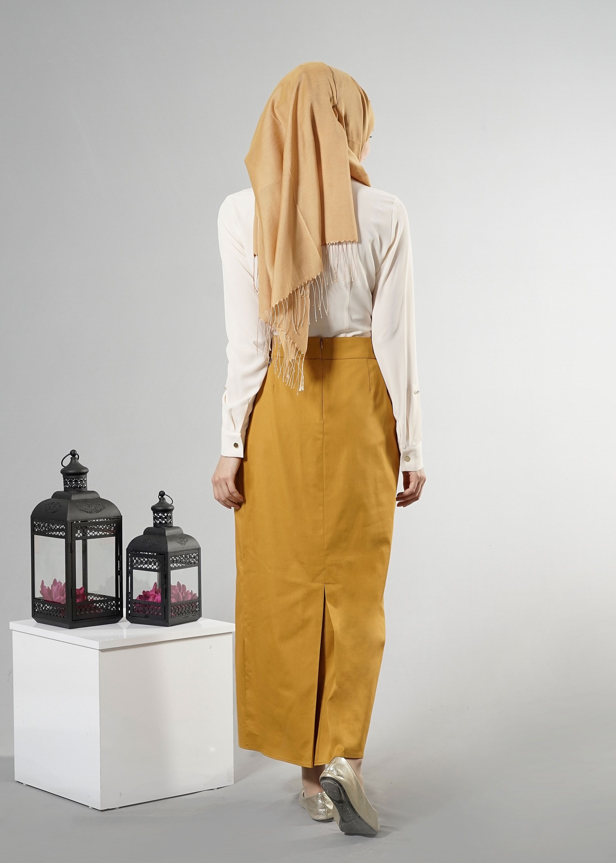 Tesettür giyim SARI 6894 15666 Tesettür Etek 38/44