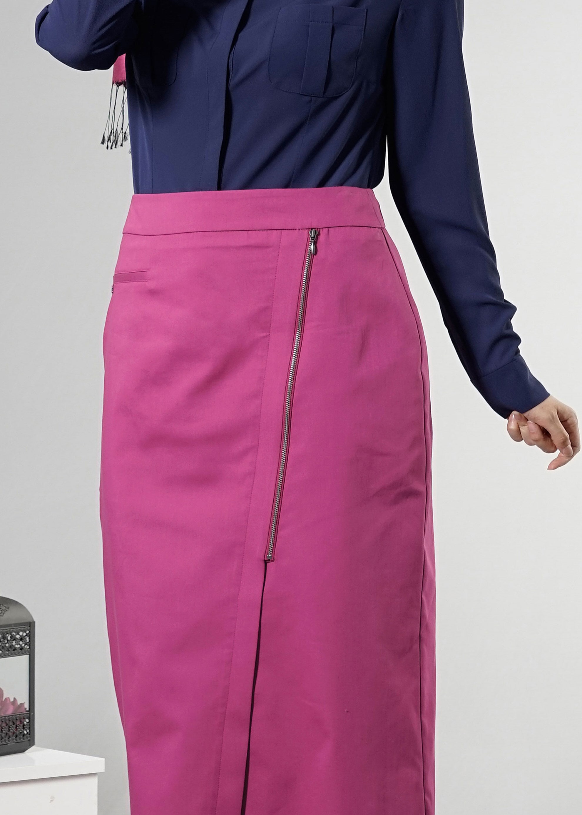 Tesettür giyim FUŞYA 6894 15666 Tesettür Etek 38/44