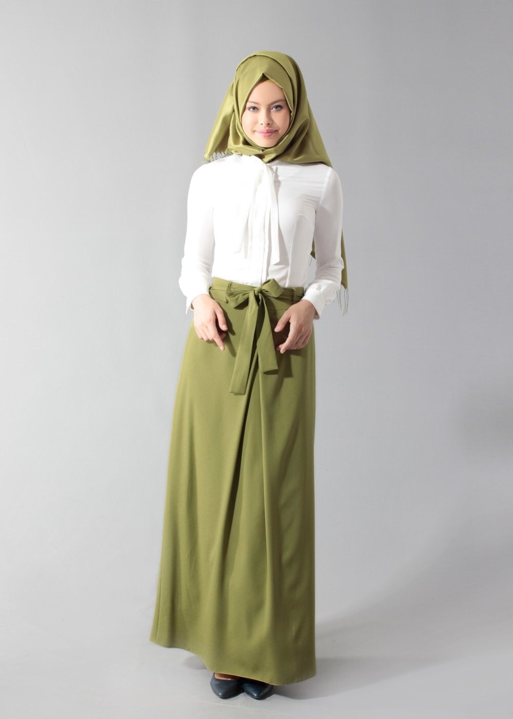 Tesettür giyim YEŞİL 6904 Nora Tesettür Etek 36/42(38-40) TEK42