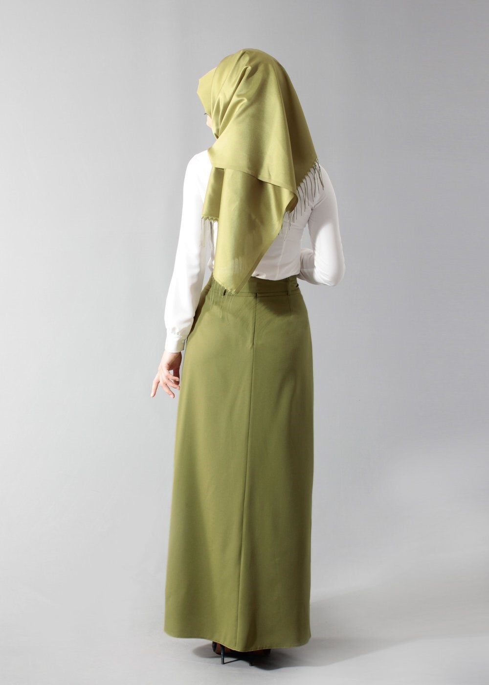 Tesettür giyim YEŞİL 6904 Nora Tesettür Etek 36/42(38-40) TEK42