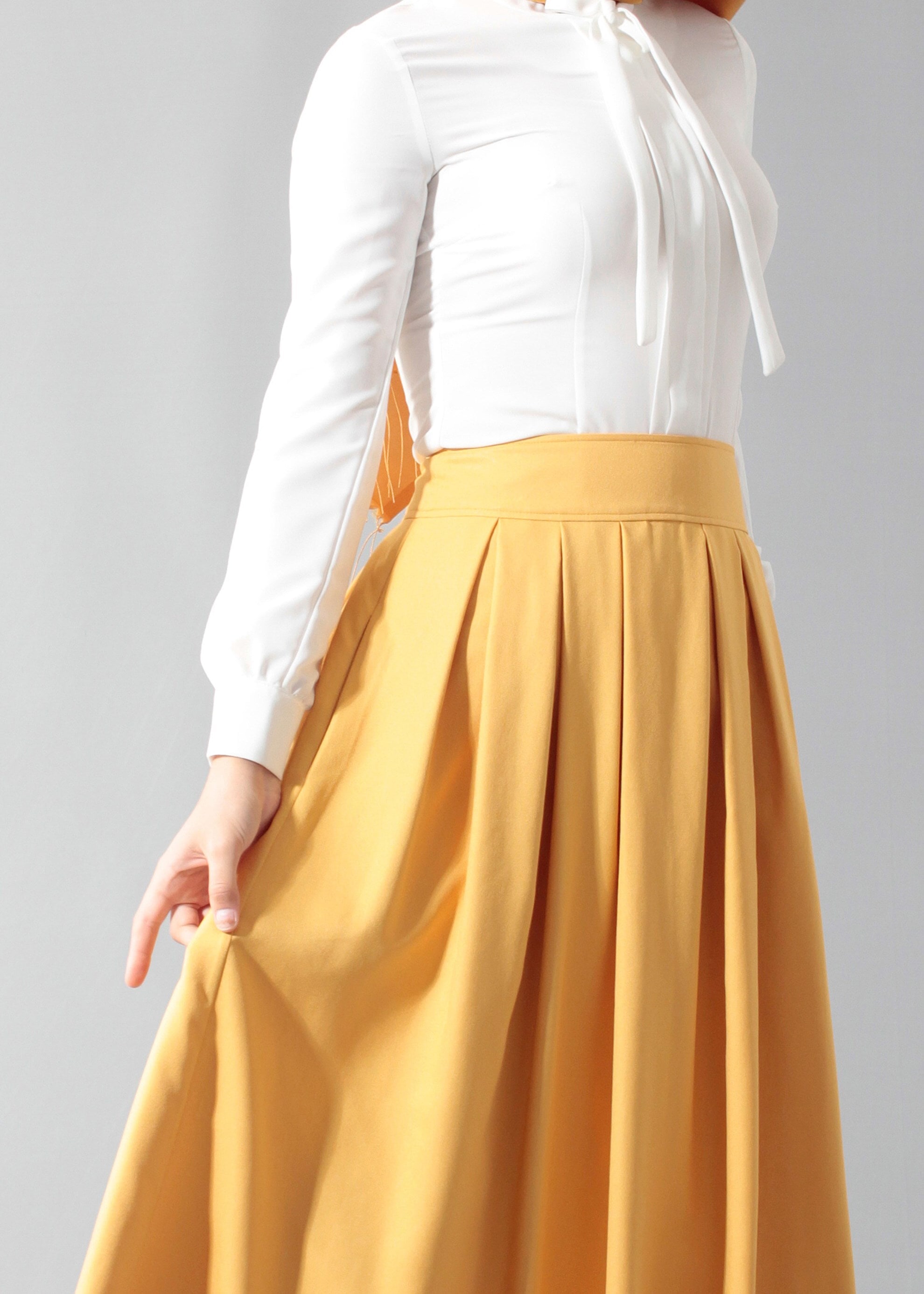 Tesettür giyim SARI 6906 Petra Tesettür Etek 36/42(38-40) TEK36