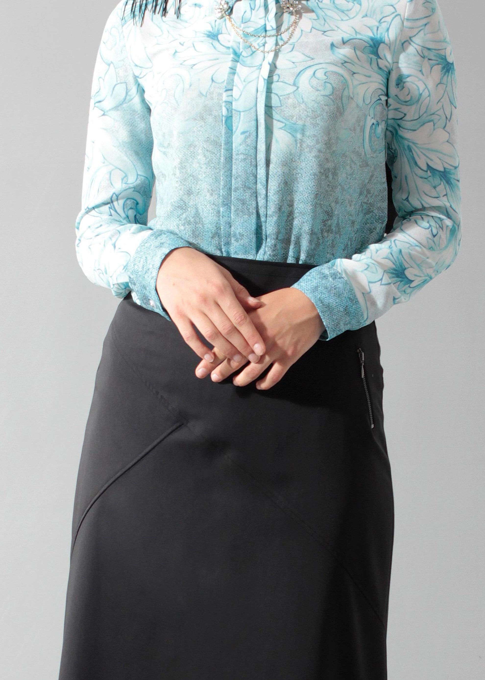 Tesettür giyim SİYAH 6913 Marit Tesettür 43498 Etek 38/46