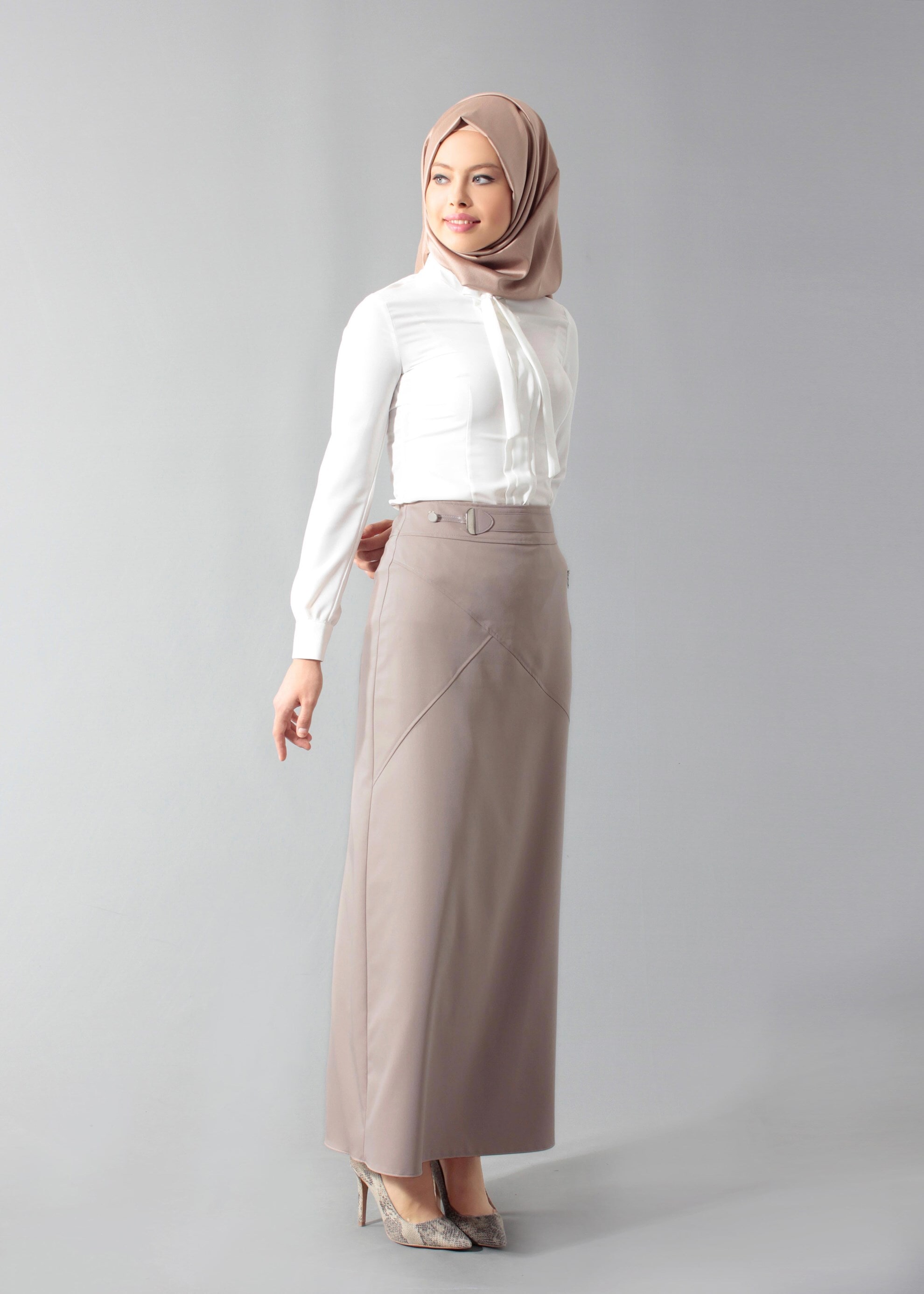 Tesettür giyim BEJ 6913 Marit Tesettür 43498 Etek 38/46