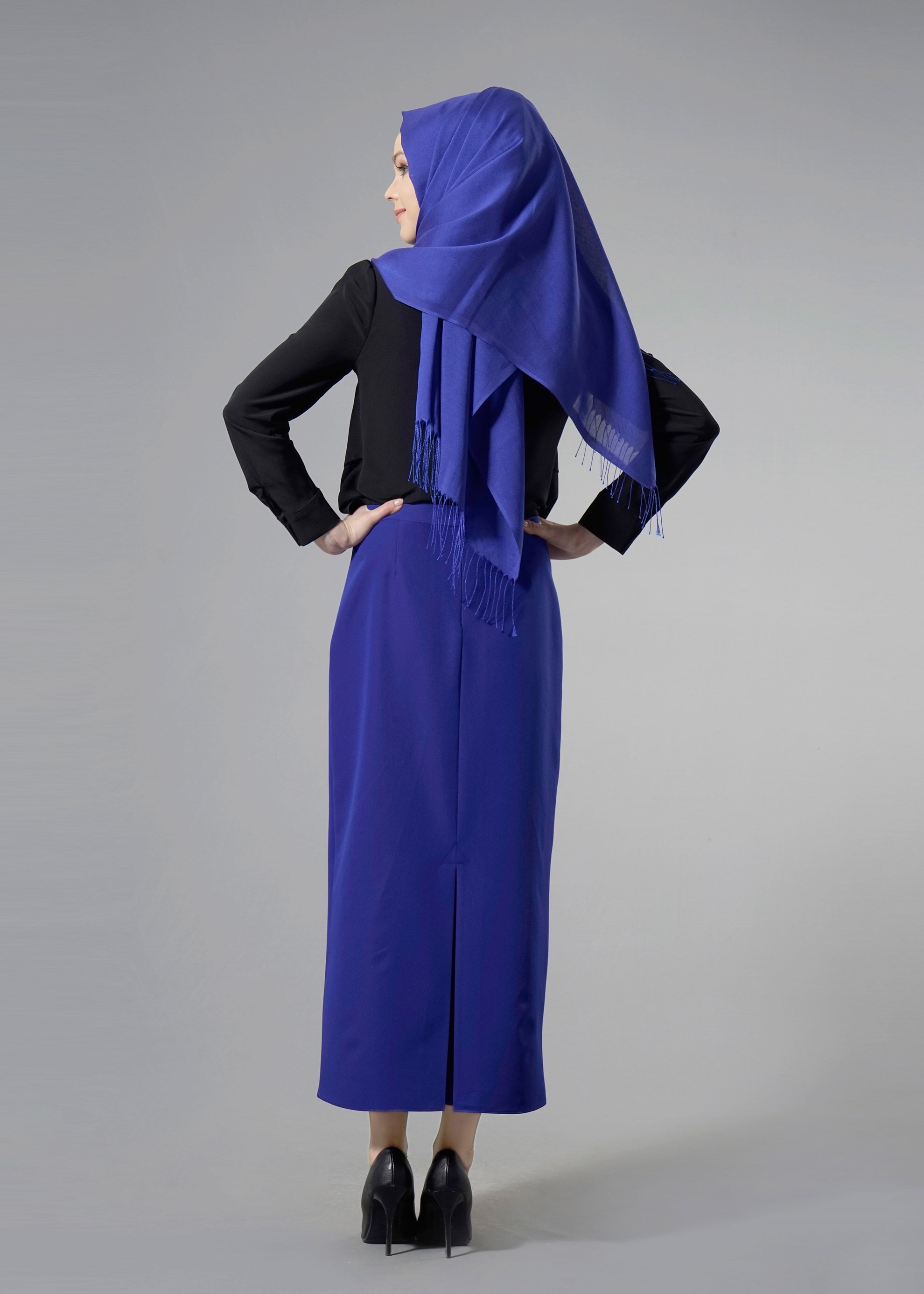 Tesettür giyim LACİVERT 6914 Dilma Tesettür 43551 Etek 38/48 TEK40