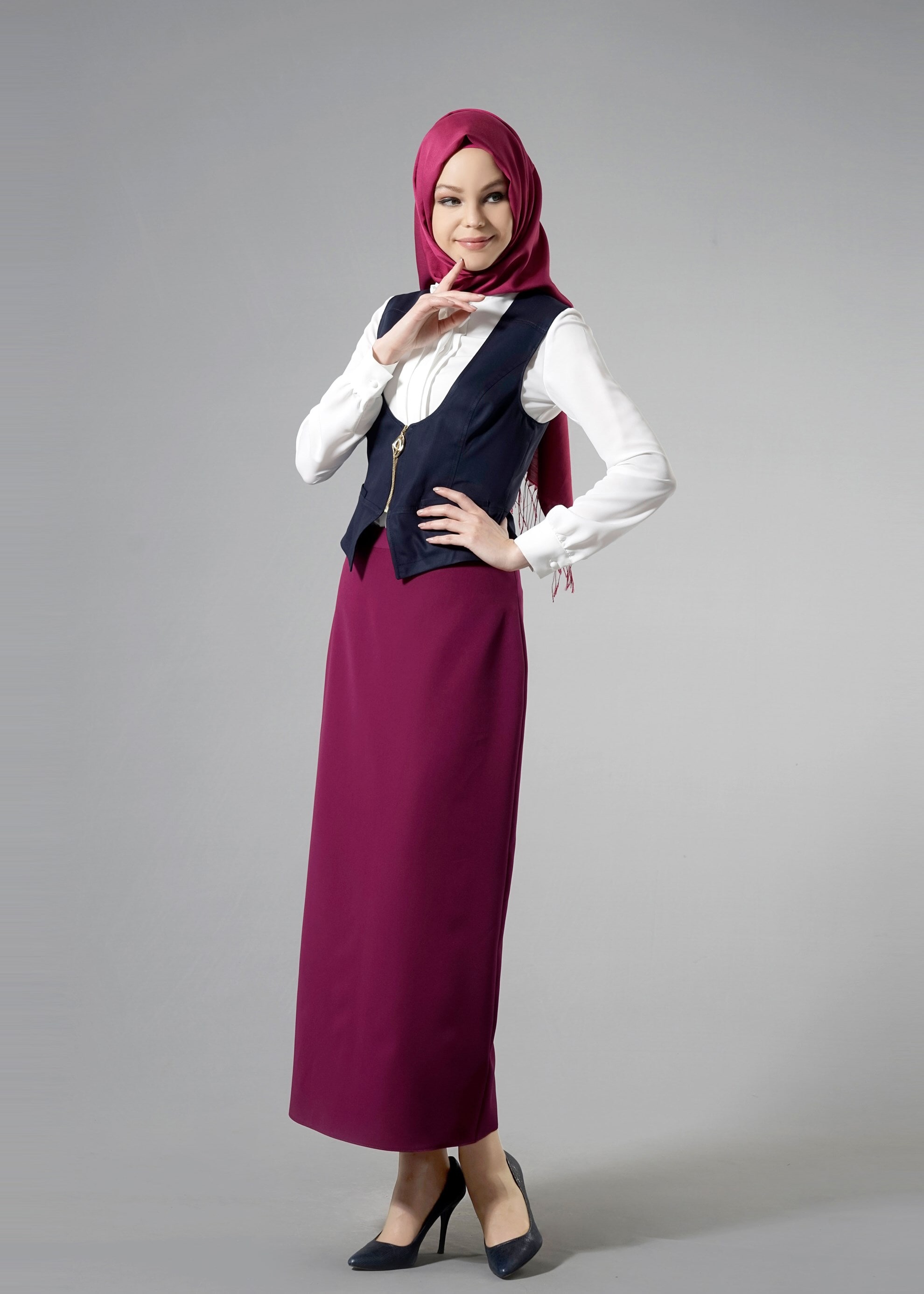 Tesettür giyim MOR 6914 Dilma Tesettür 43551 Etek 38/48 TEK40