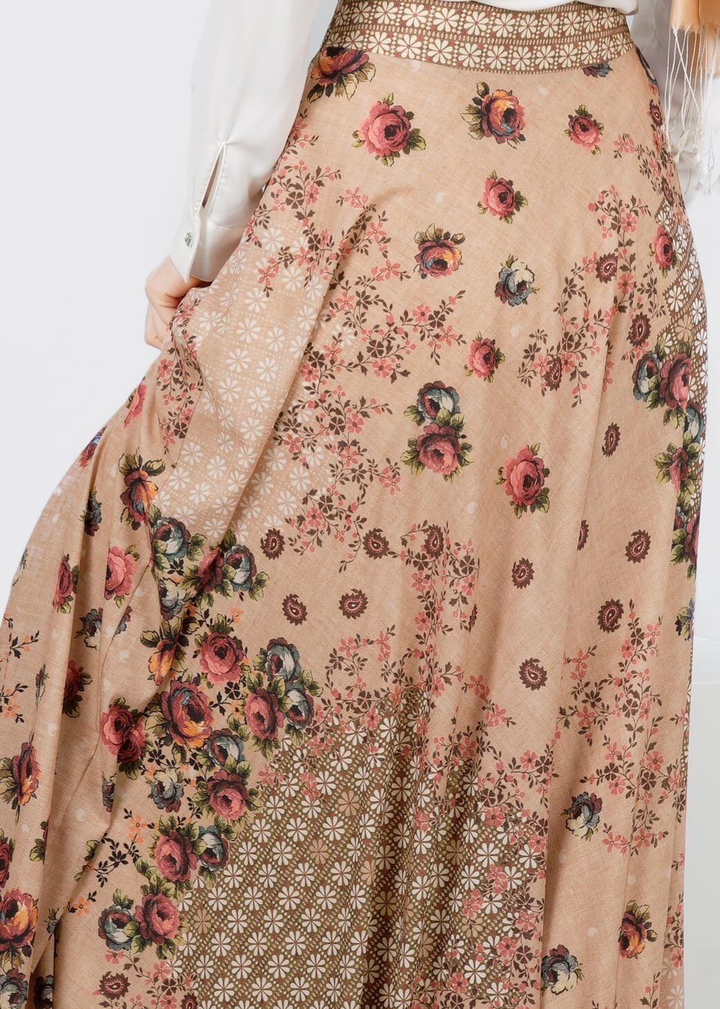 Tesettür giyim PUDRA 6917 ROSA 9862 ETEK 36/44 TEK40