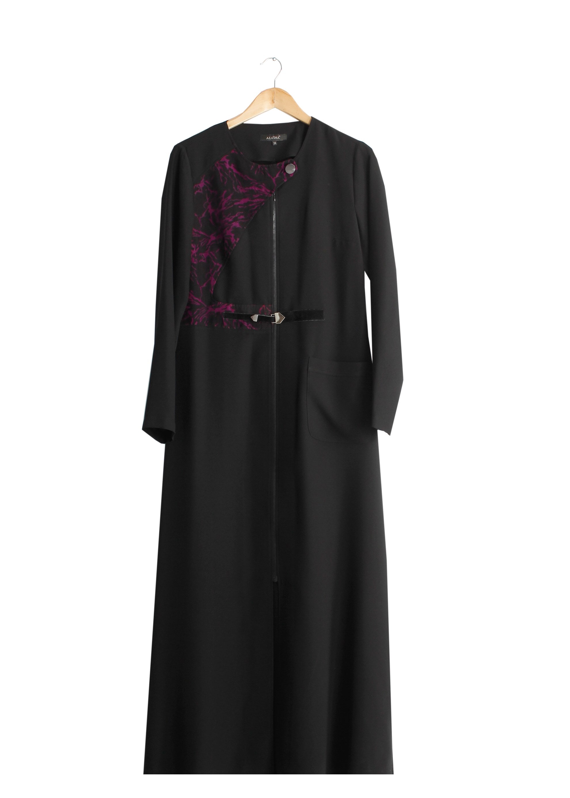 Tesettür giyim SİYAH 8190 Nil Crep Tesettür Ferace 38/46 TEK40