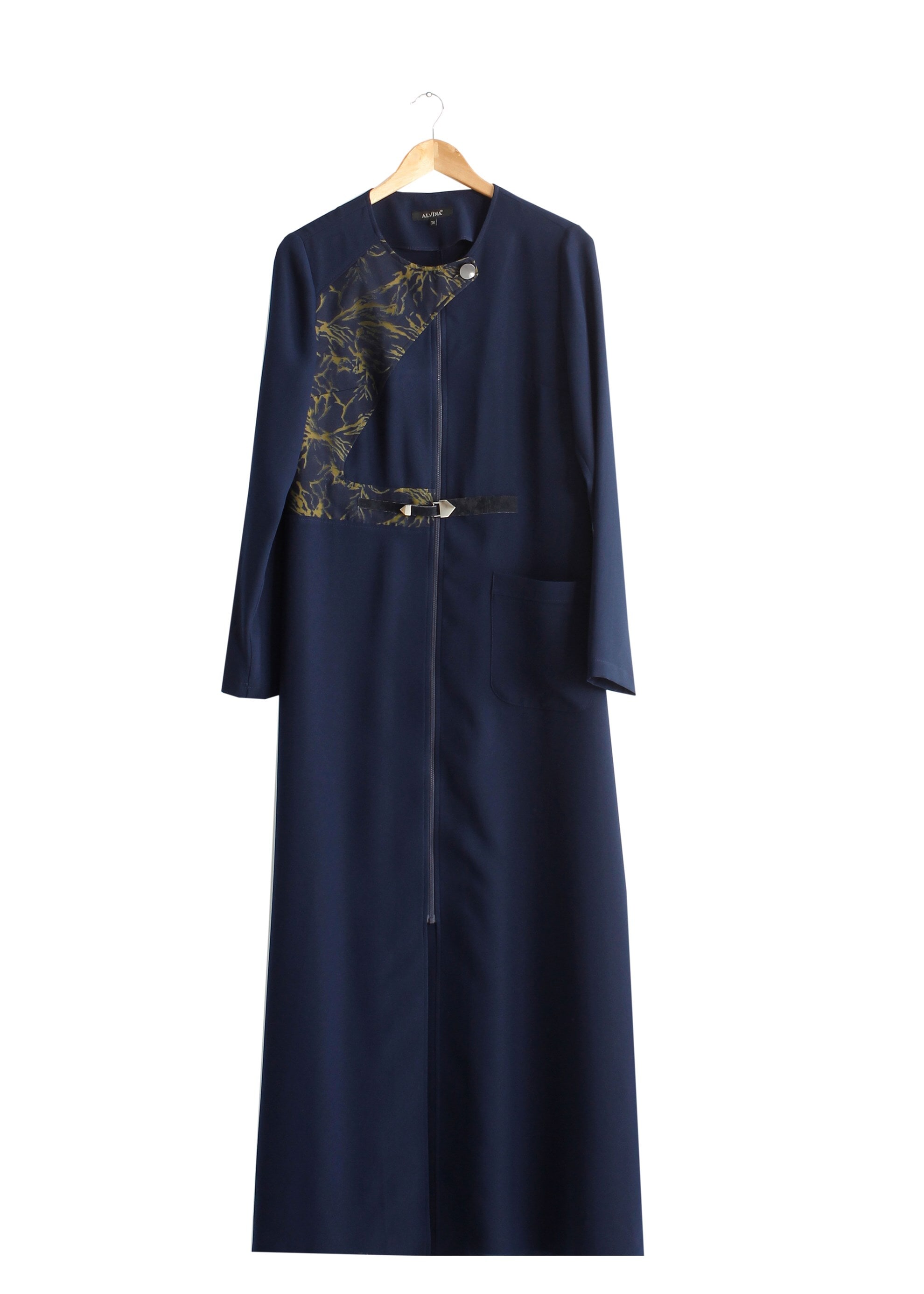 Tesettür giyim LACİVERT 8190 Nil Crep Tesettür Ferace 38/46 TEK40