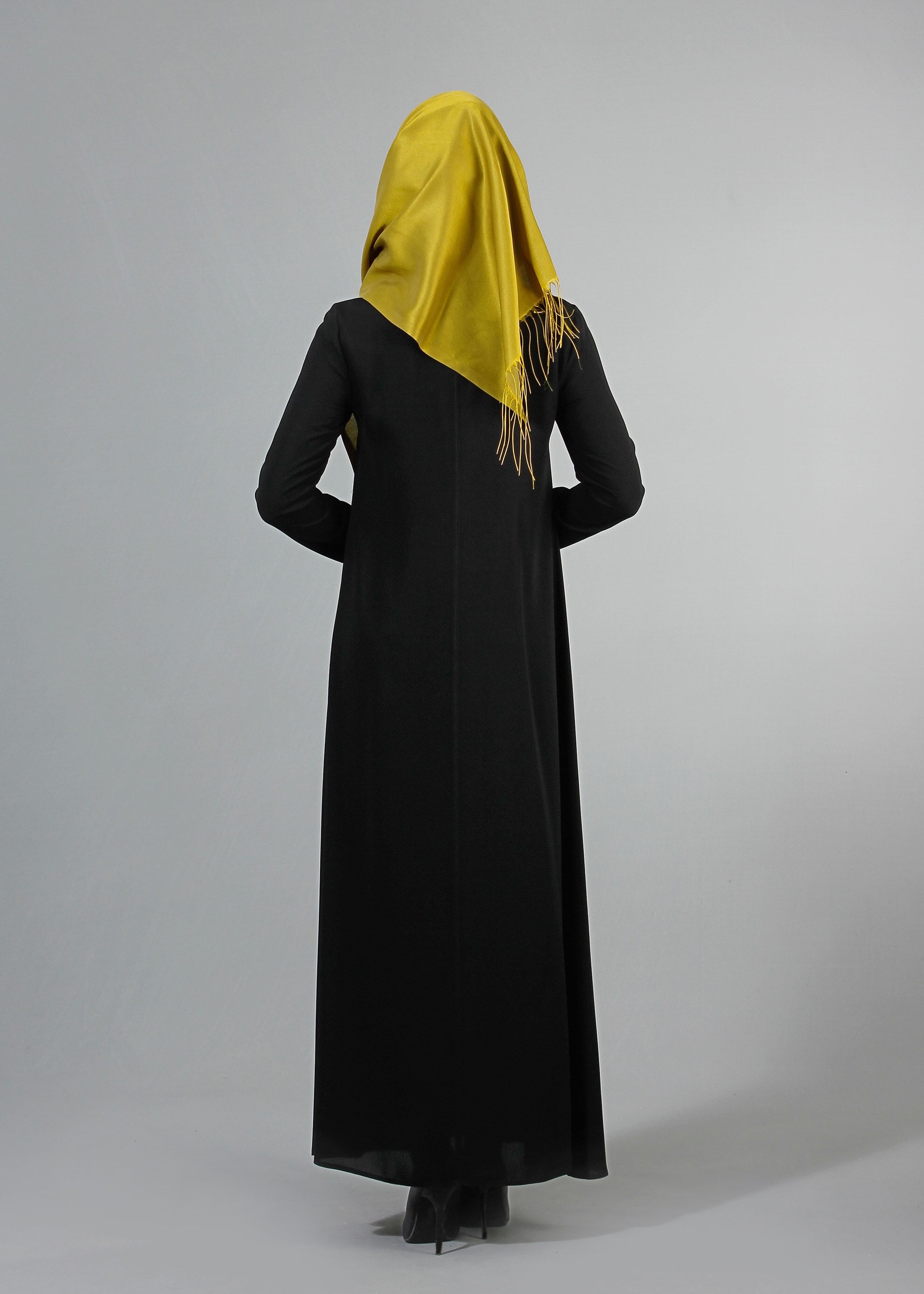 Tesettür giyim SİYAH 8197 Esma Tesettür Ferace 38/46 TEK40