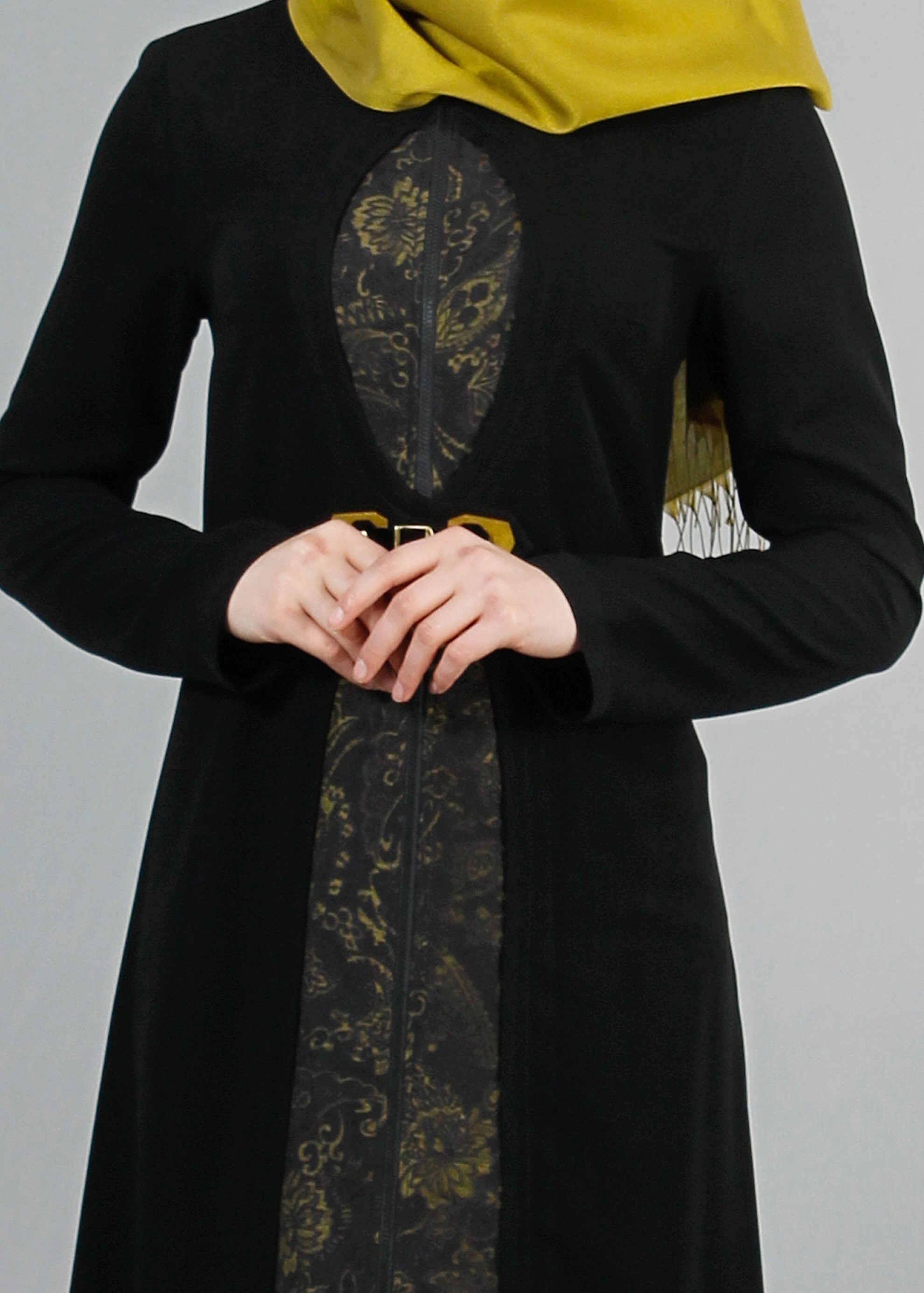 Tesettür giyim SİYAH 8197 Esma Tesettür Ferace 38/46 TEK40