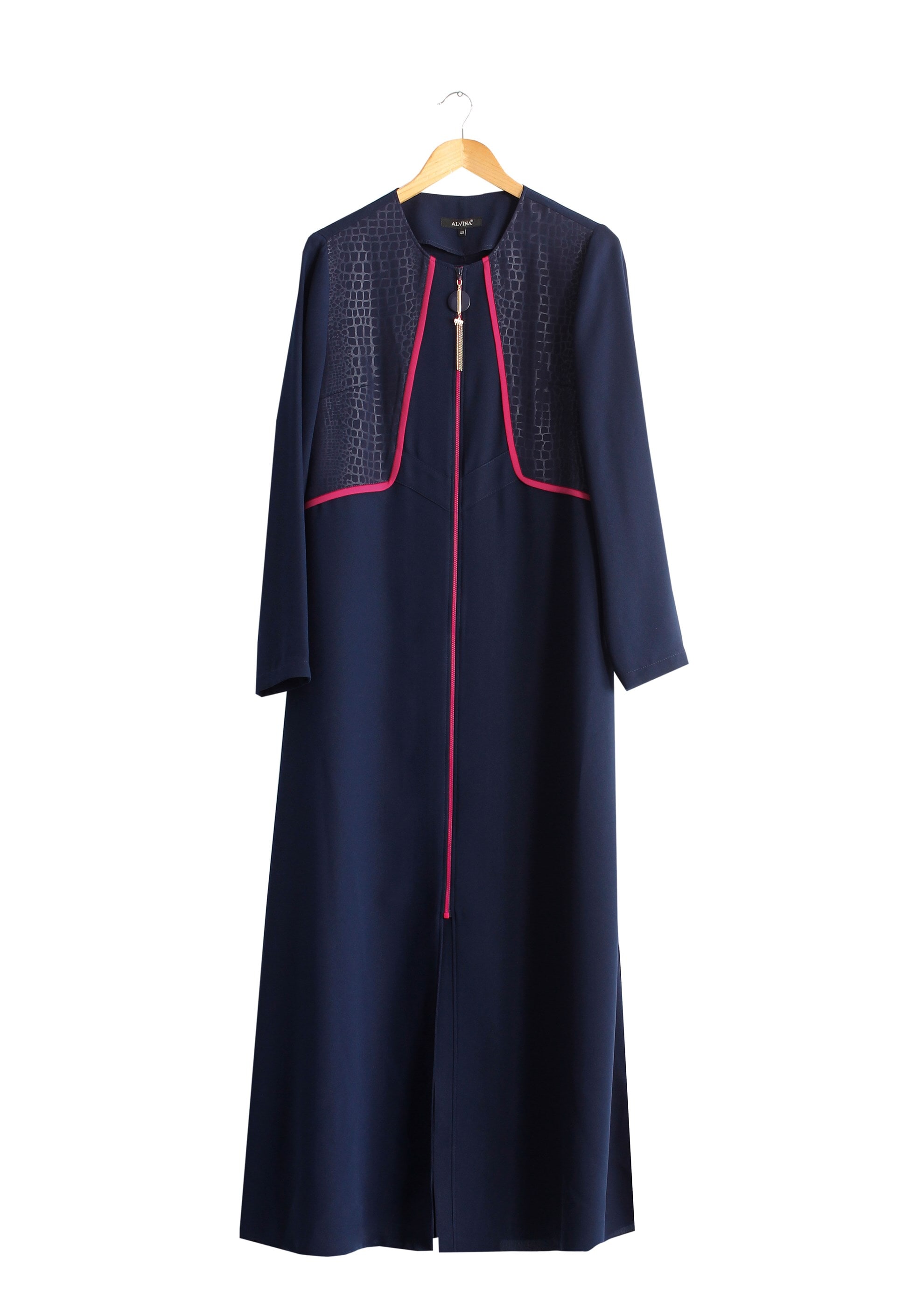 Tesettür giyim LACİVERT 8206 Nil Crep Tesettür Ferace 40/48