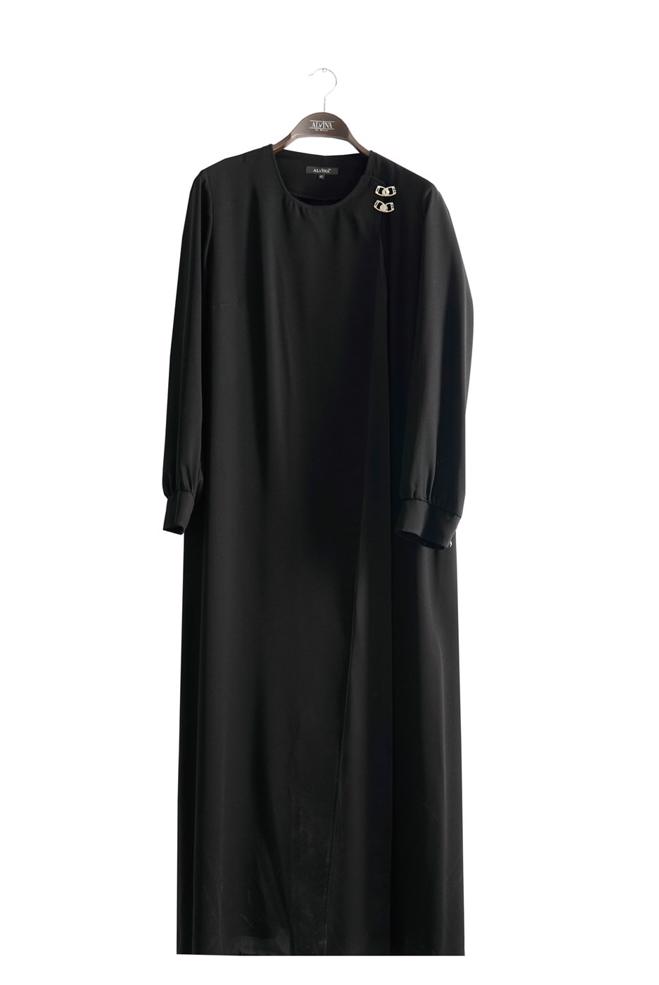 Hijab clothing BLACK 8211 Esma Tesettür 6331 Ferace 42/50 TEK40 - ALVİNA
