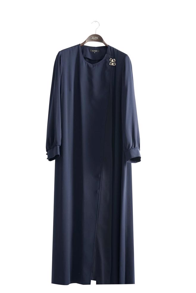 Hijab clothing NAVY BLUE 8211 Esma Tesettür 6331 Ferace 42/50 TEK40 - ALVİNA