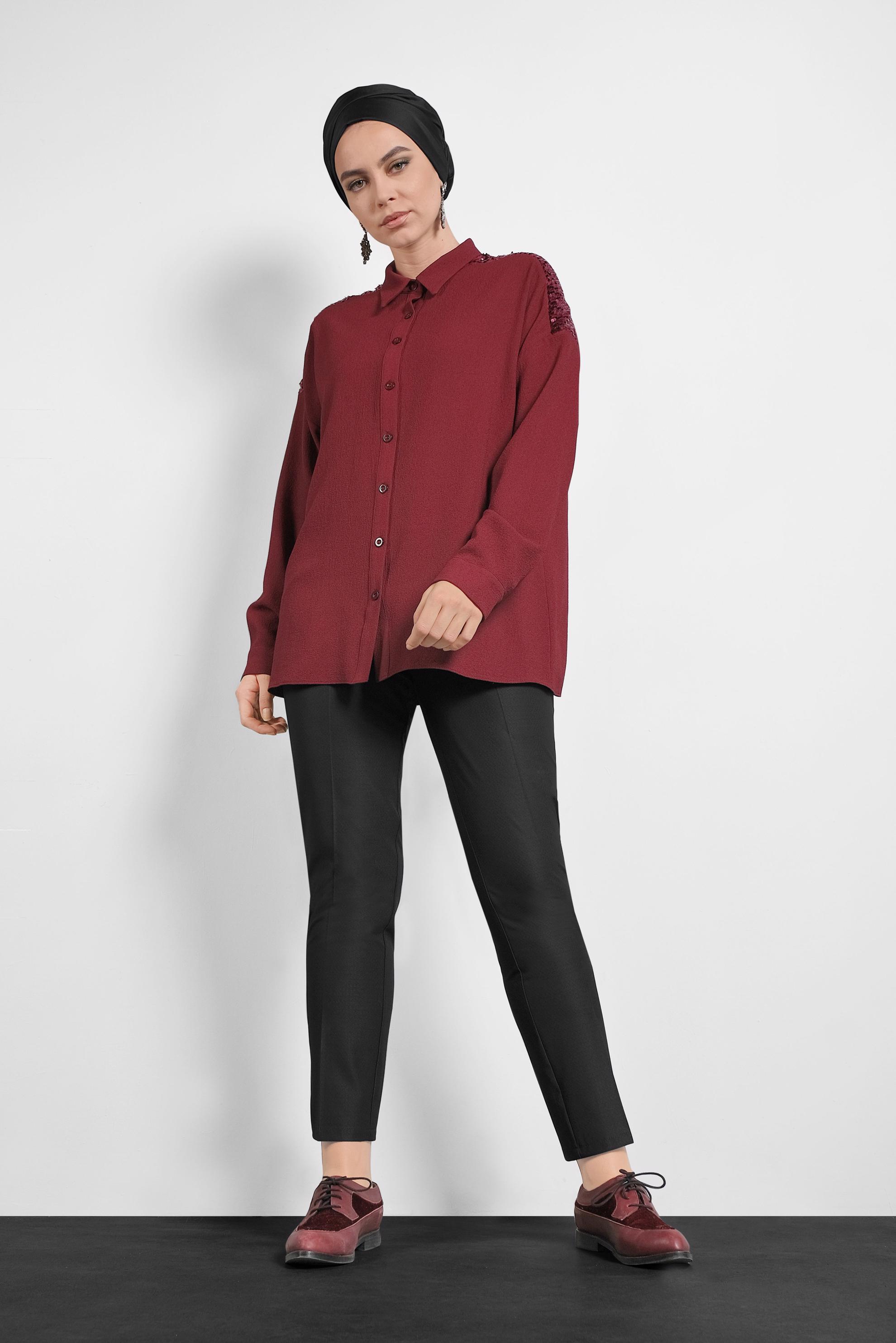 Vêtements hijab NOIR PANTALON À JAMBE SKINNY 7010